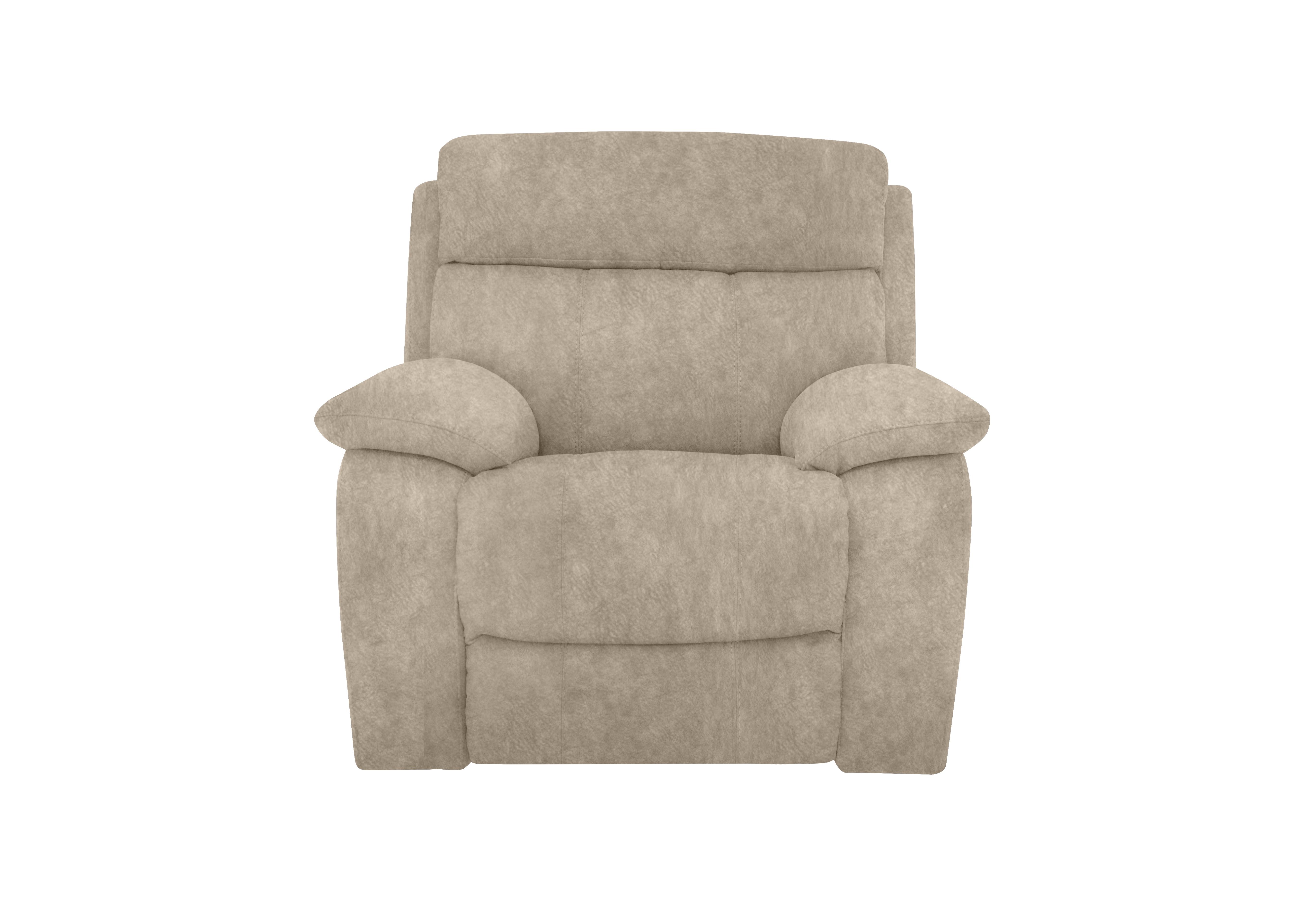 Moreno Fabric Power Recliner Armchair with Power Headrest in Bfa-Bnn-R26 Cream on Furniture Village