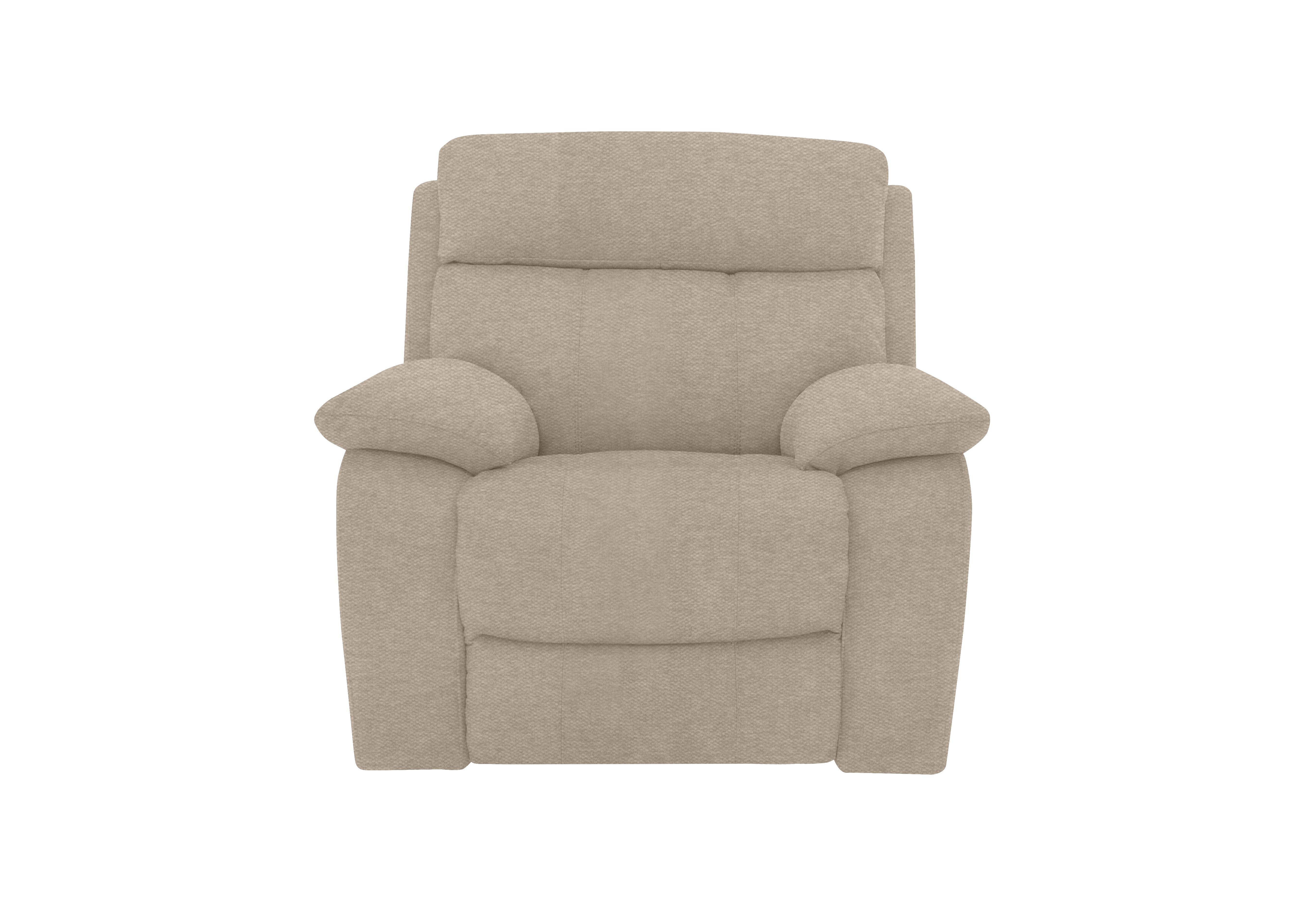 Moreno Fabric Power Recliner Armchair with Power Headrest in Fab-Ska-R28 Beige on Furniture Village