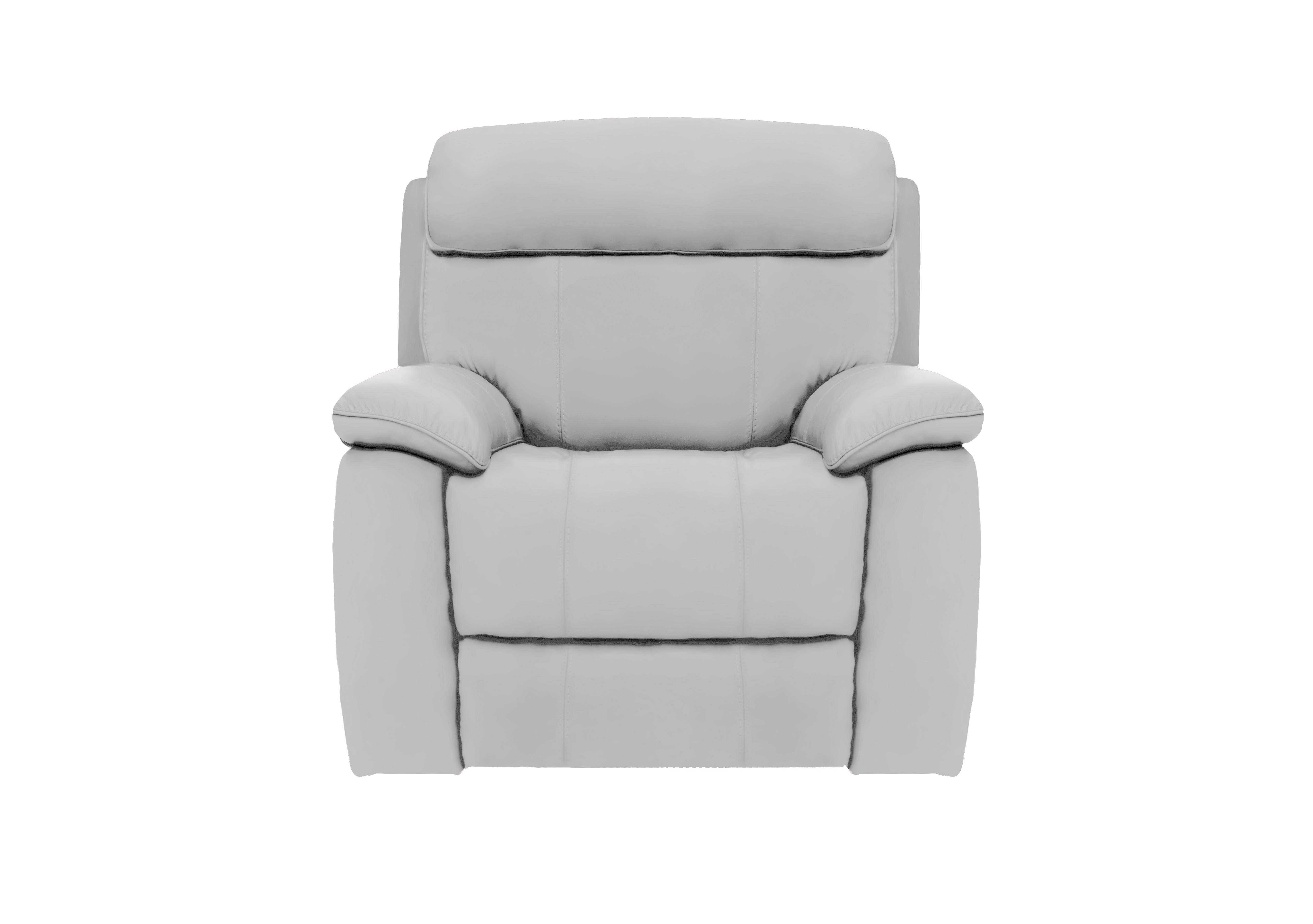 Moreno Leather Power Recliner Armchair with Power Headrest in Nc-251e Grey on Furniture Village