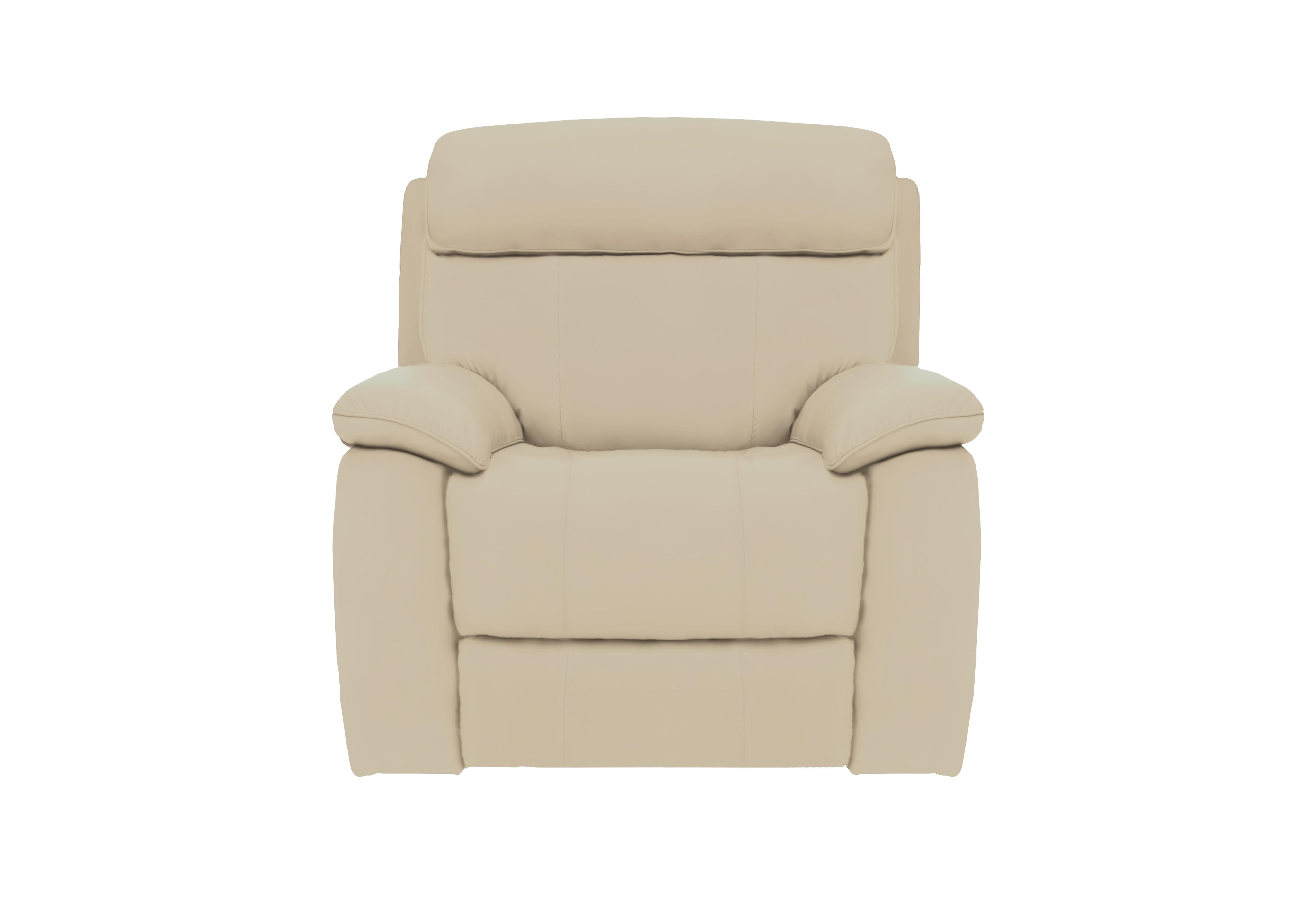 Moreno Leather Power Recliner Armchair with Power Headrest in Nc-862c Bisque on Furniture Village