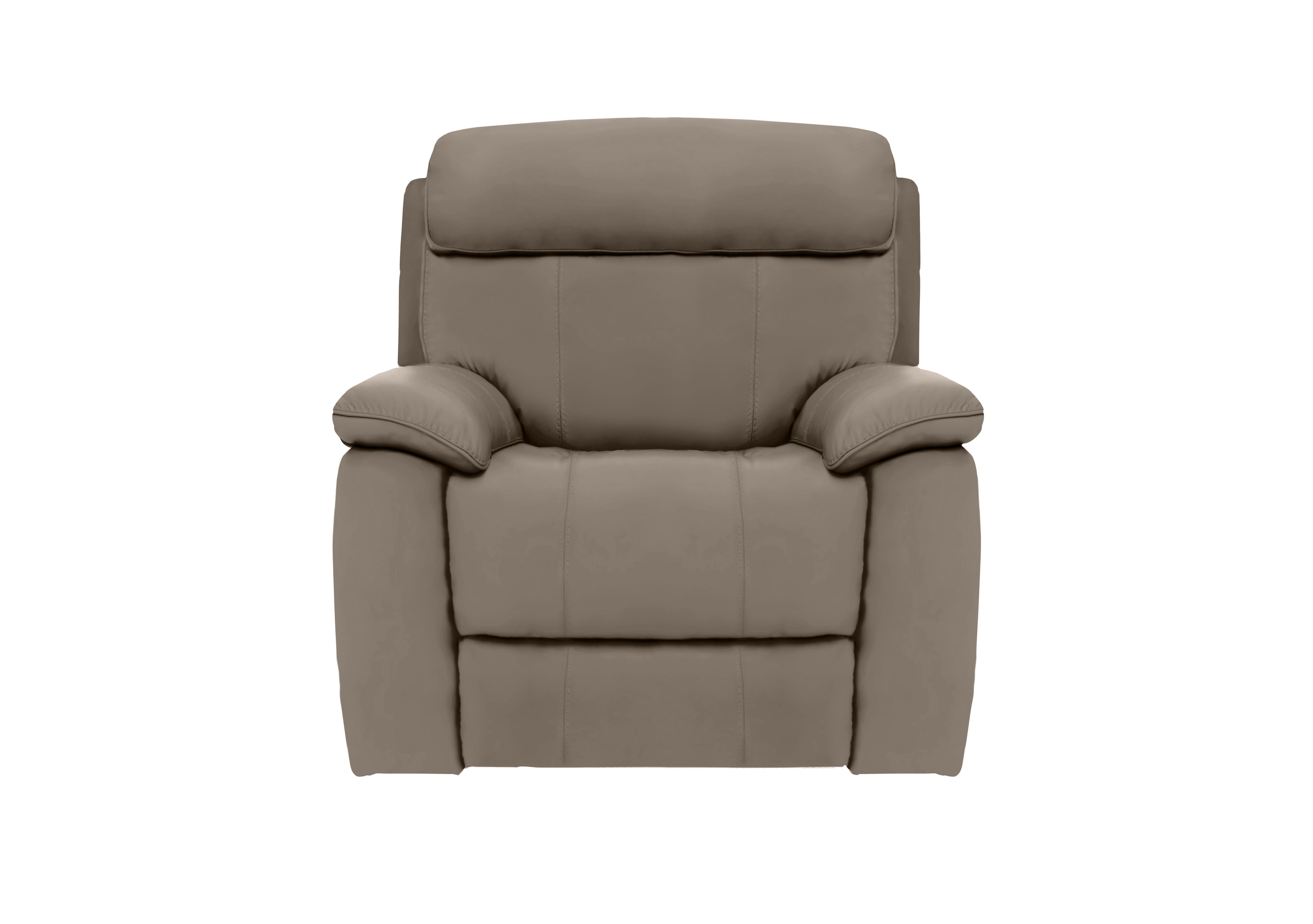 Moreno Leather Power Recliner Armchair with Power Headrest in Nw-513e Pine Bark on Furniture Village
