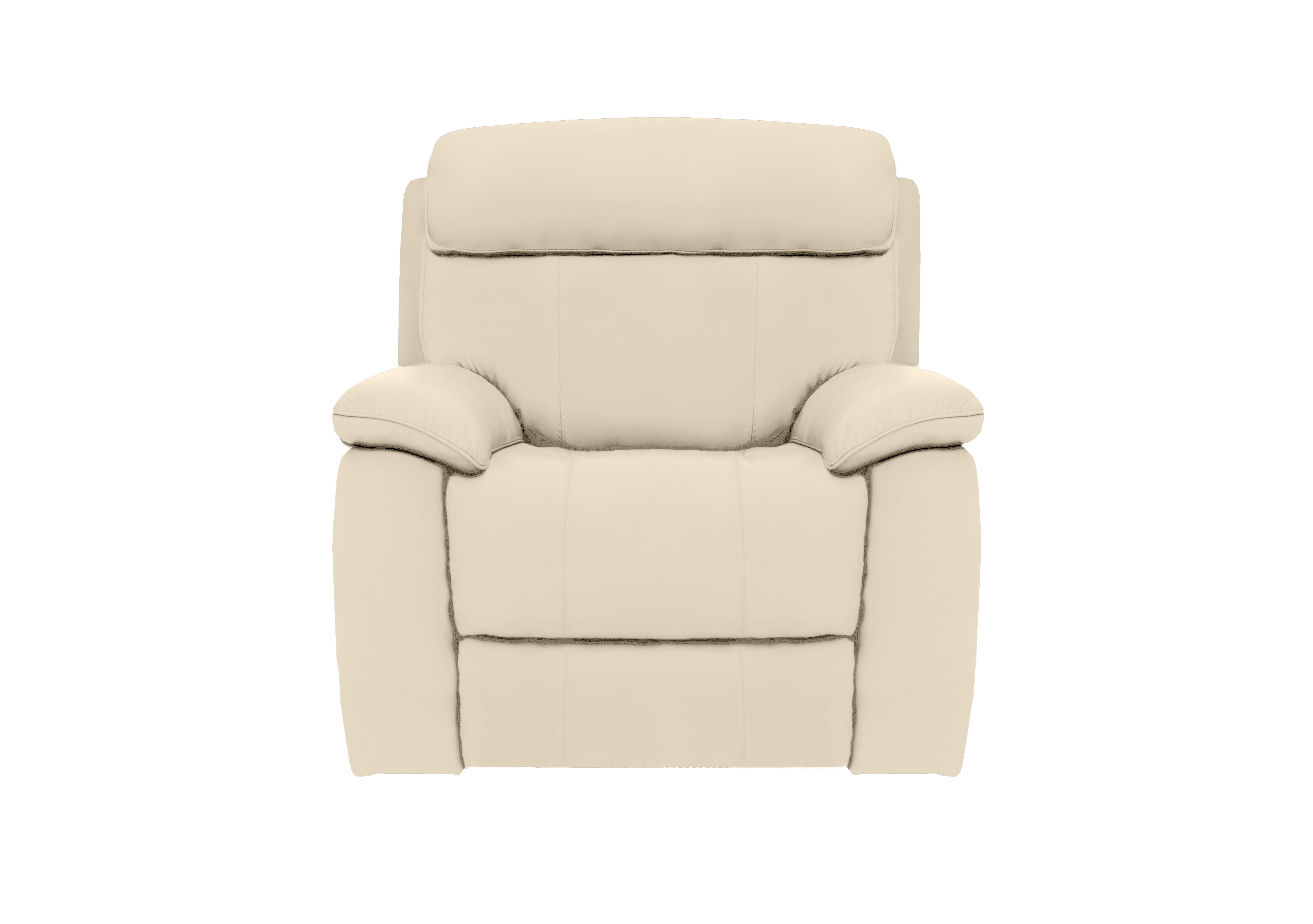 Moreno Leather Power Recliner Armchair with Power Headrest in Nw-521e Frost on Furniture Village