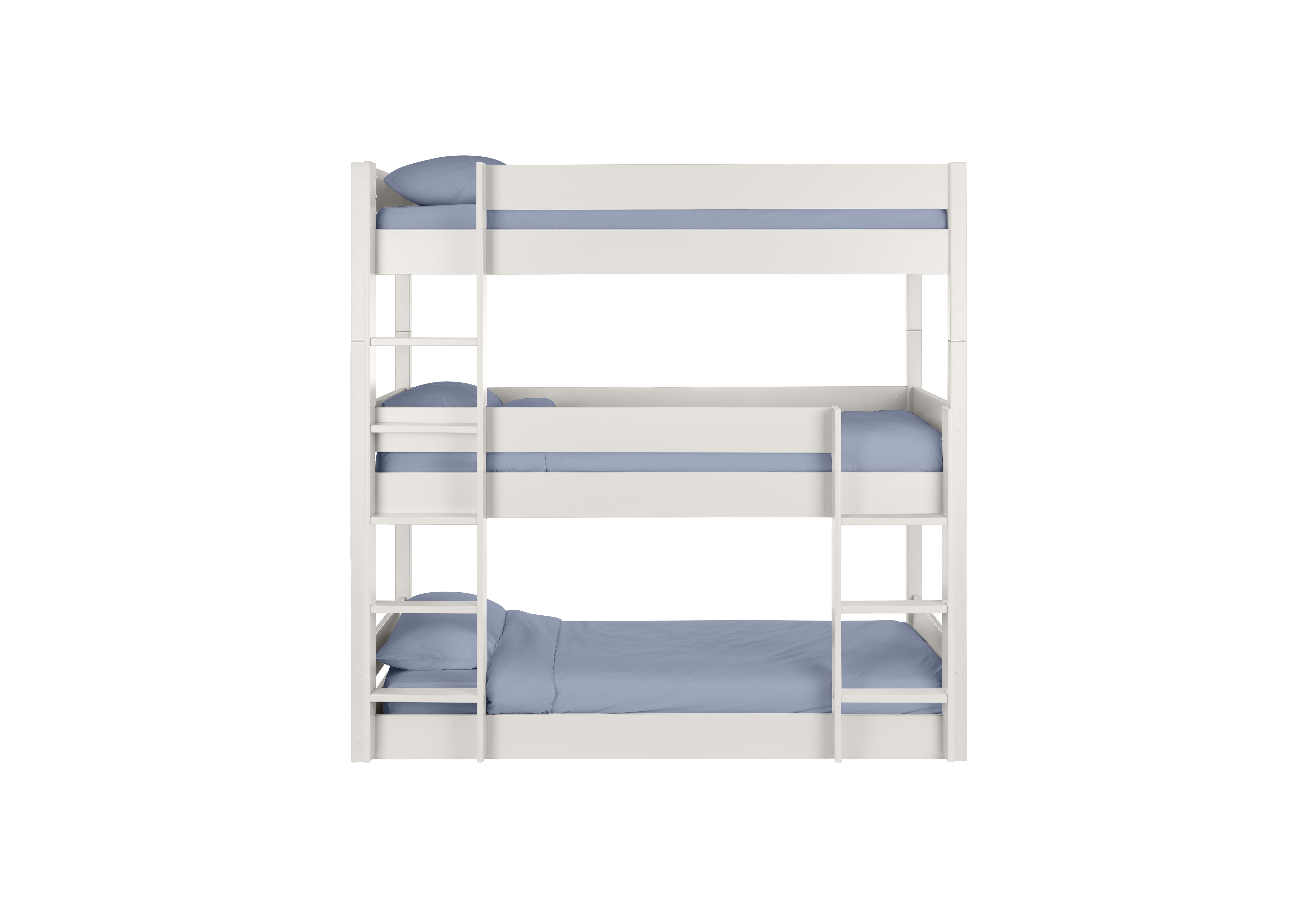 Porter Triple Bunk Bed in Surf White on Furniture Village