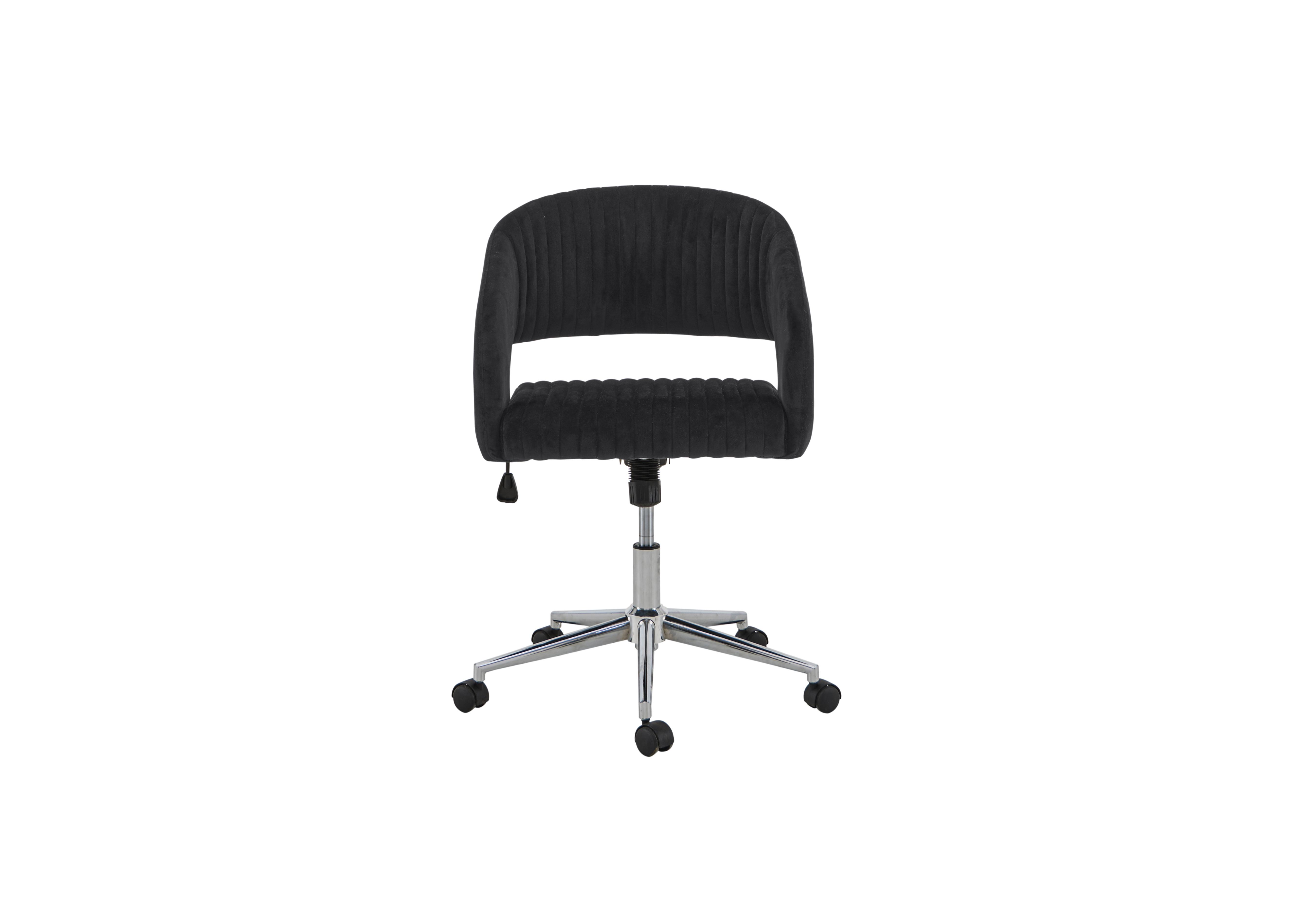 Coco Swivel Office Chair in Charcoal Velvet on Furniture Village