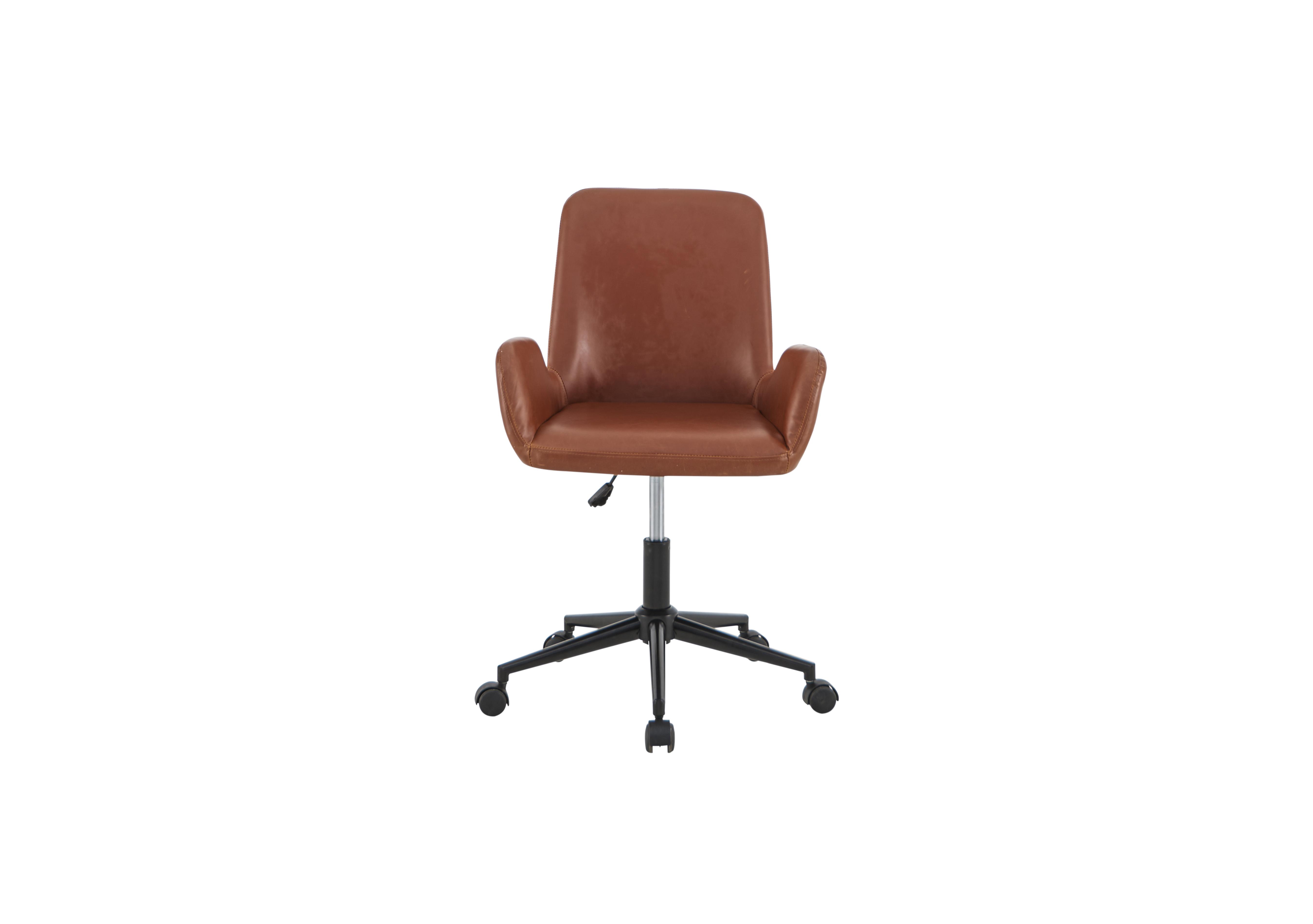 Emerson Swivel Office Chair in Brown on Furniture Village