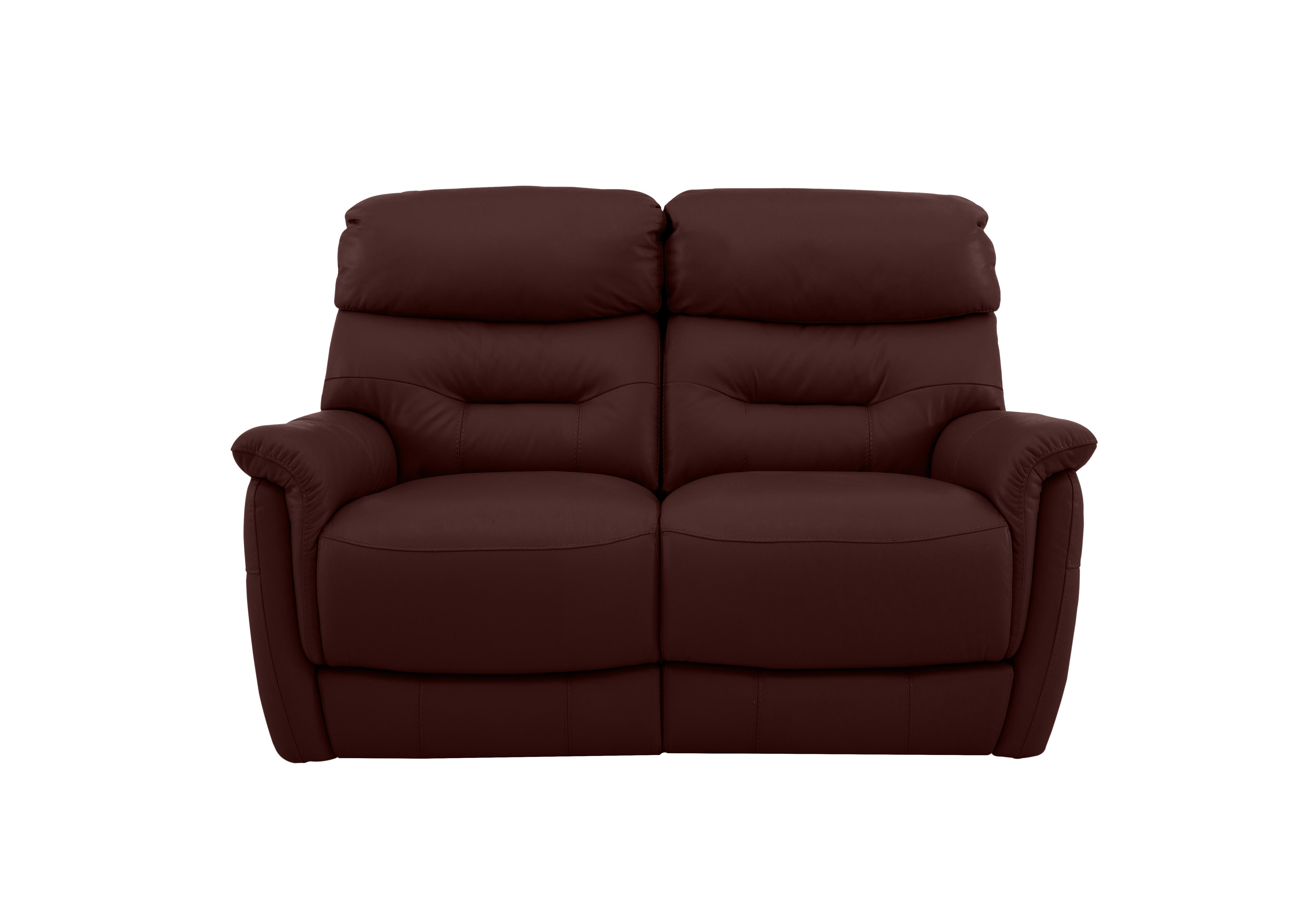 Chicago 2 Seater Leather Sofa in An-751b Burgundy on Furniture Village