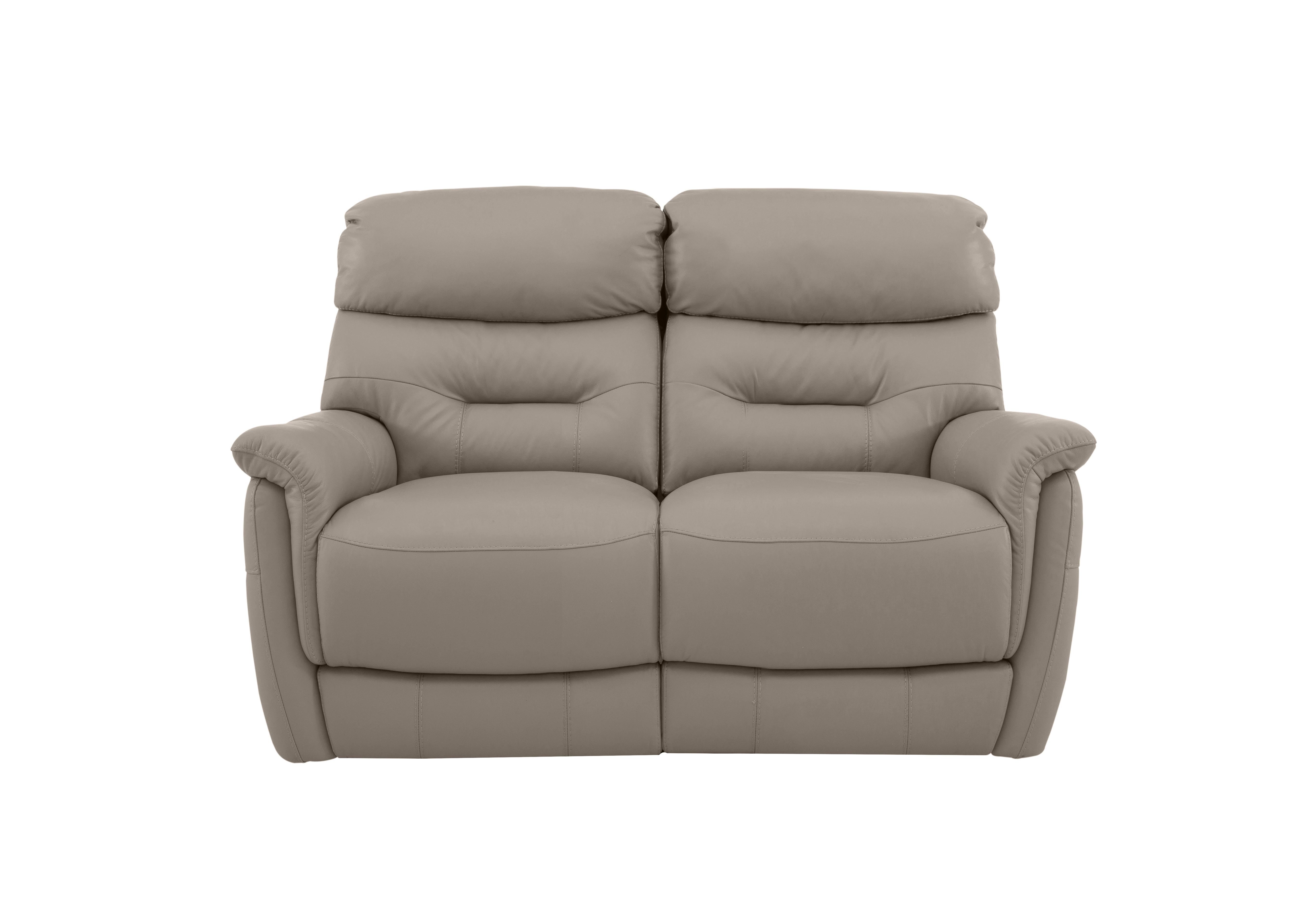 Chicago 2 Seater Leather Sofa in An-946b Silver Grey on Furniture Village
