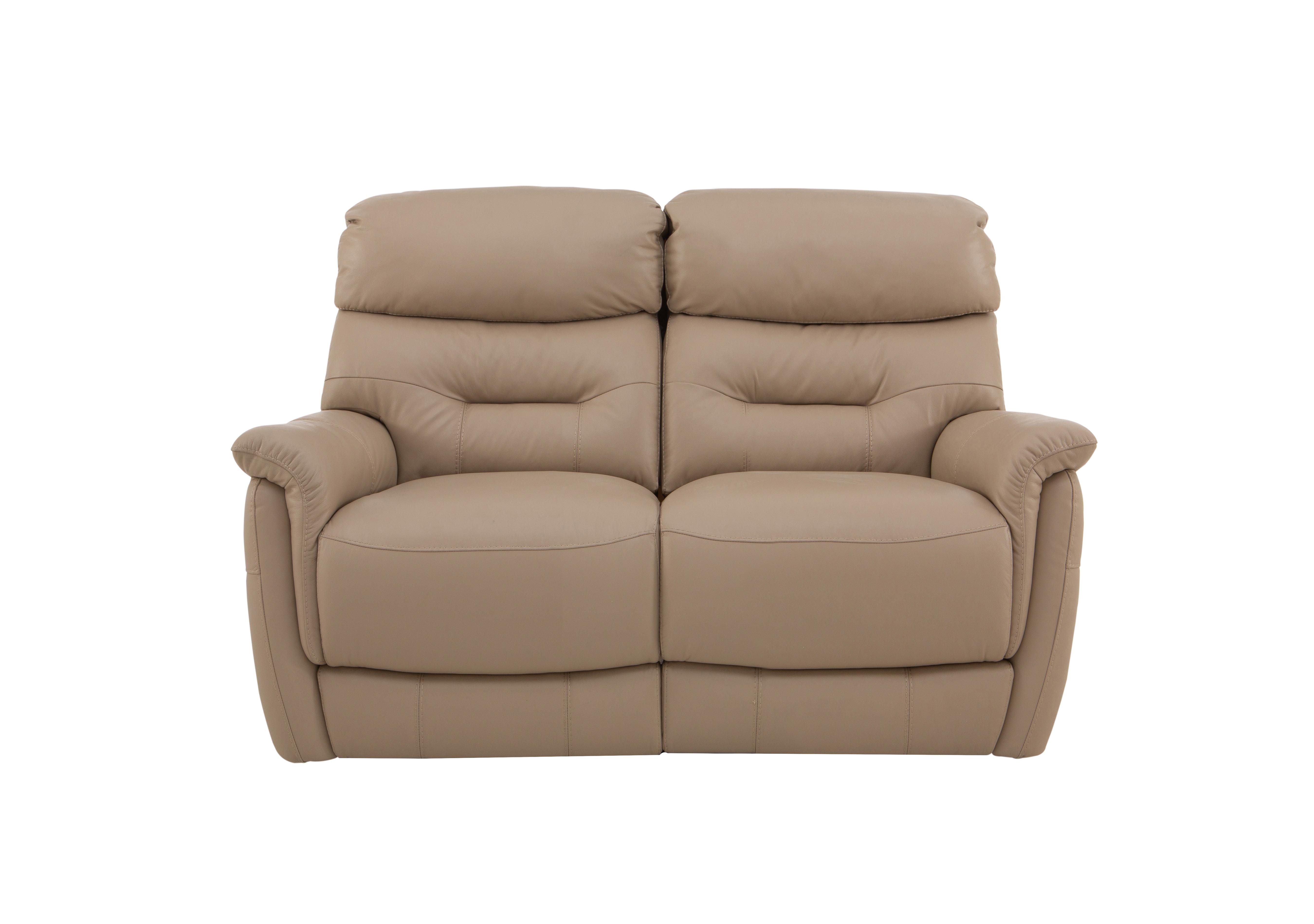 Chicago 2 Seater Leather Sofa in Bv-039c Pebble on Furniture Village