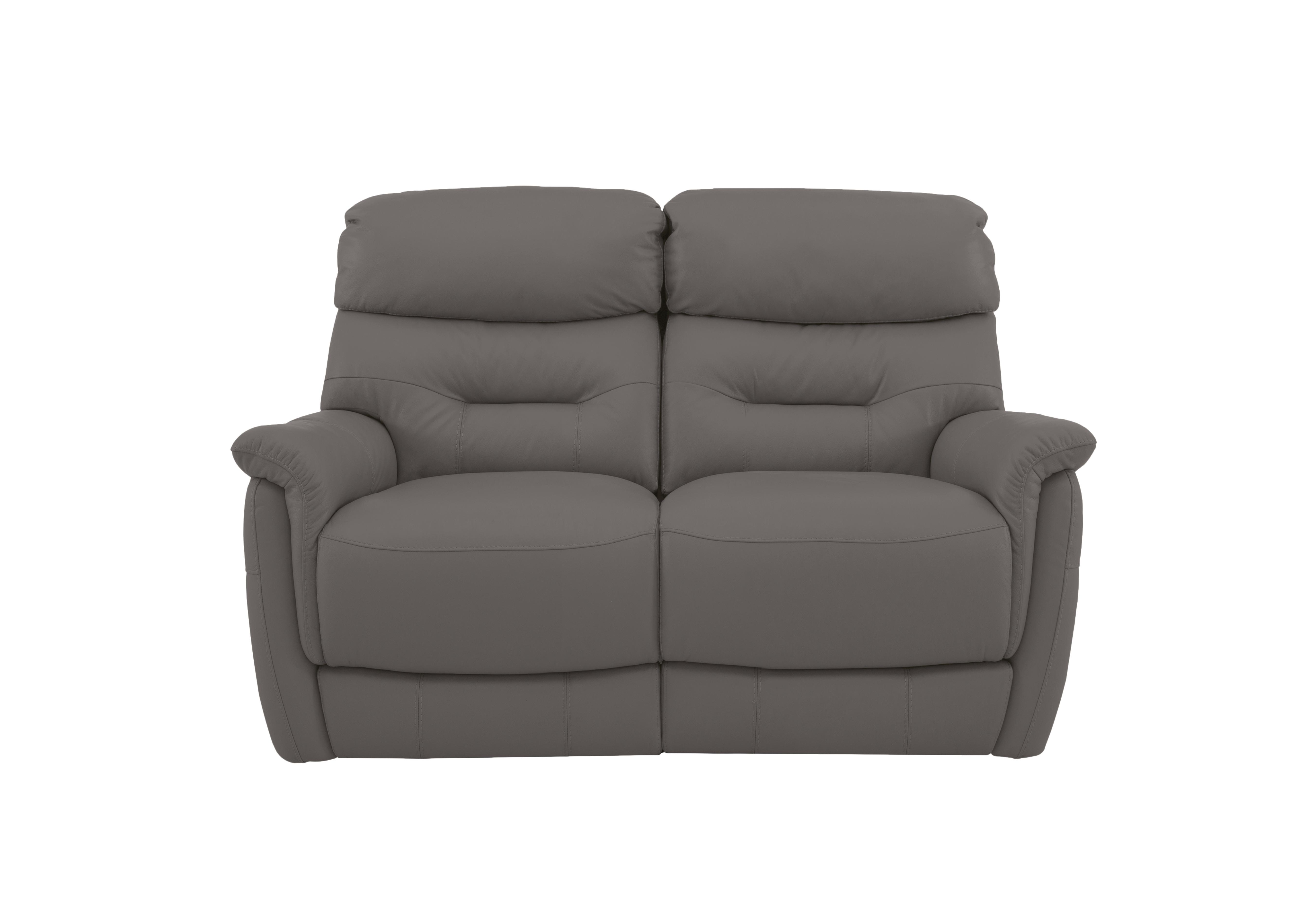 Chicago 2 Seater Leather Sofa in Bv-042e Elephant on Furniture Village