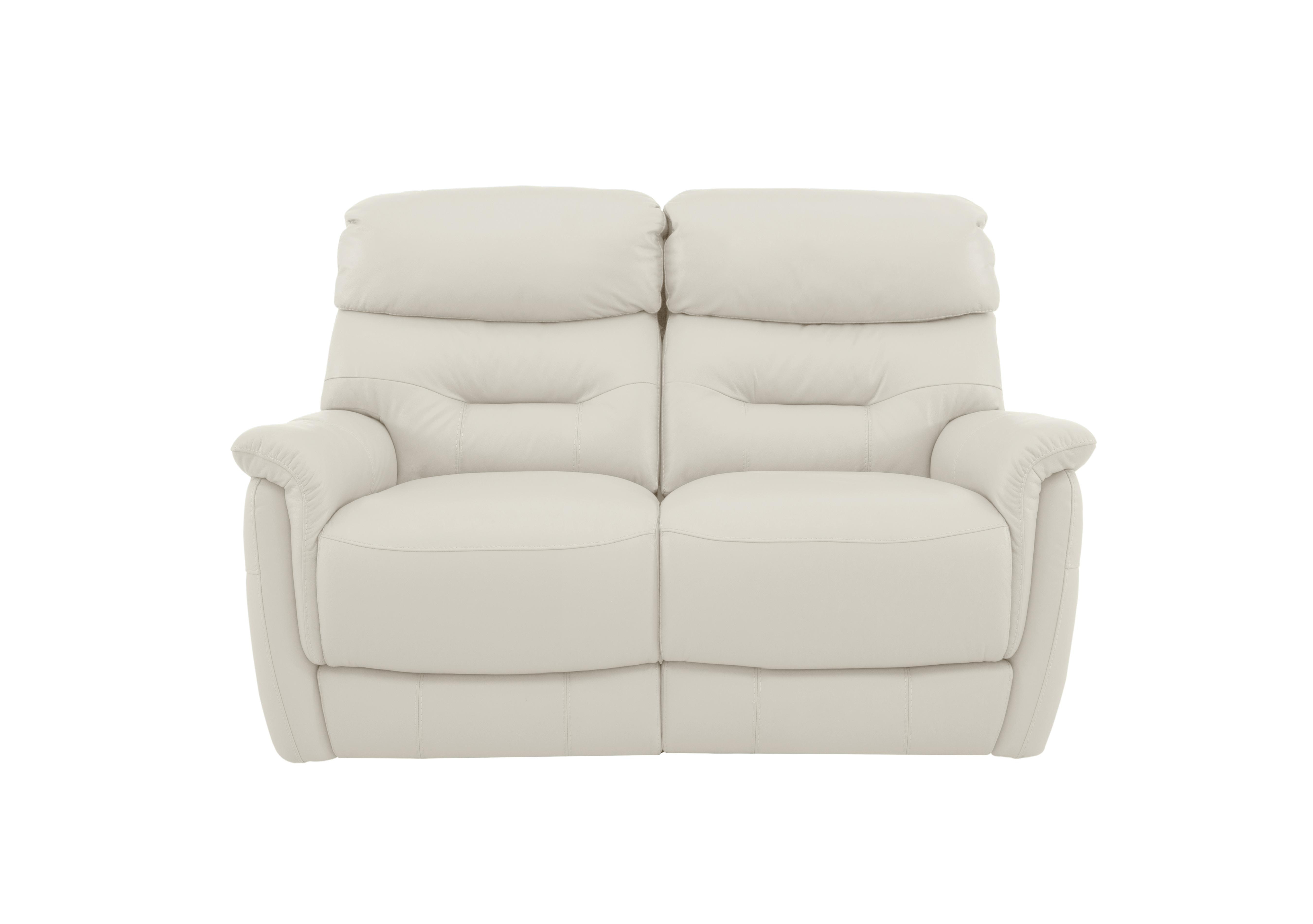 Chicago 2 Seater Leather Sofa in Bv-156e Frost on Furniture Village