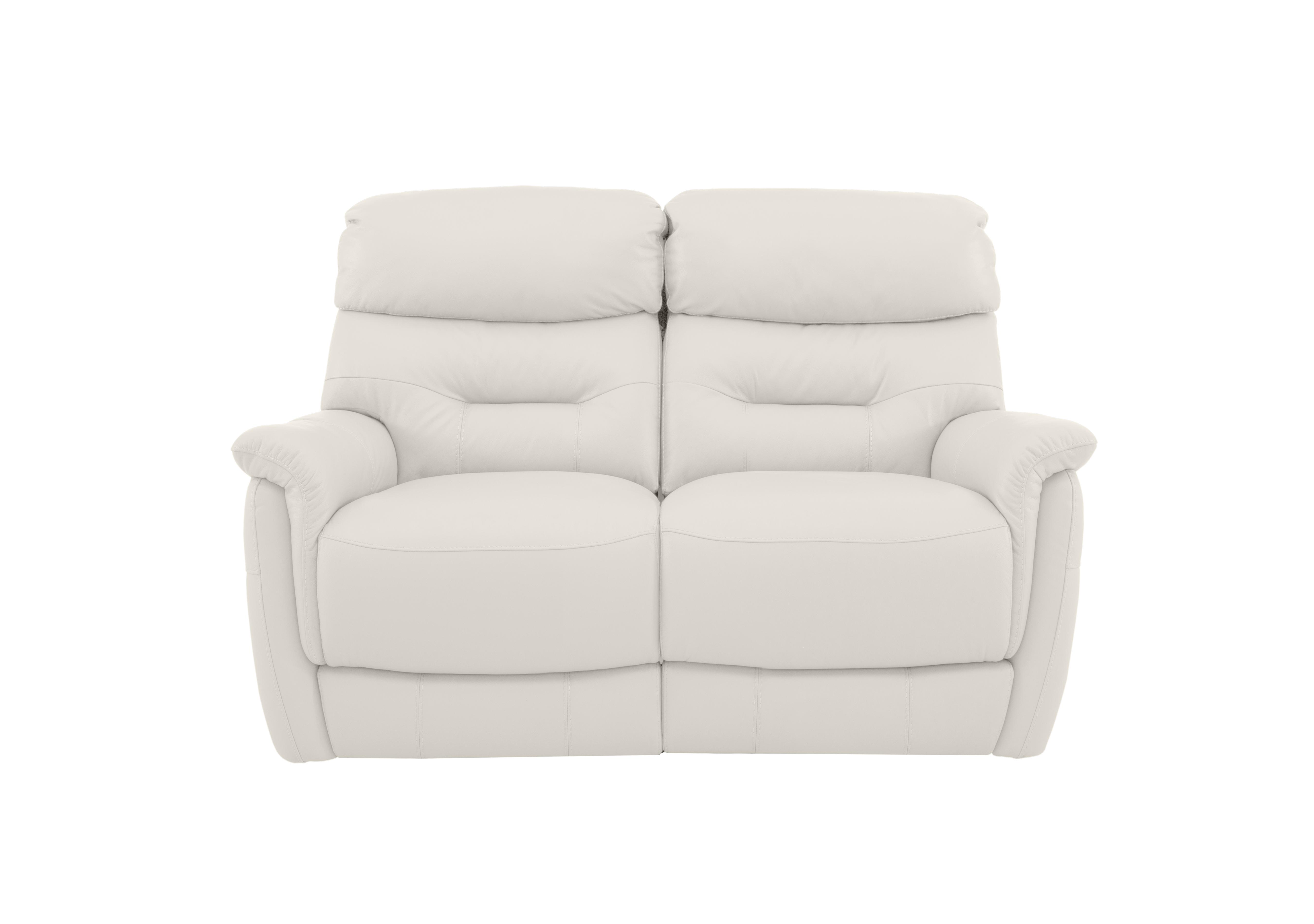 Chicago 2 Seater Leather Sofa in Bv-744d Star White on Furniture Village