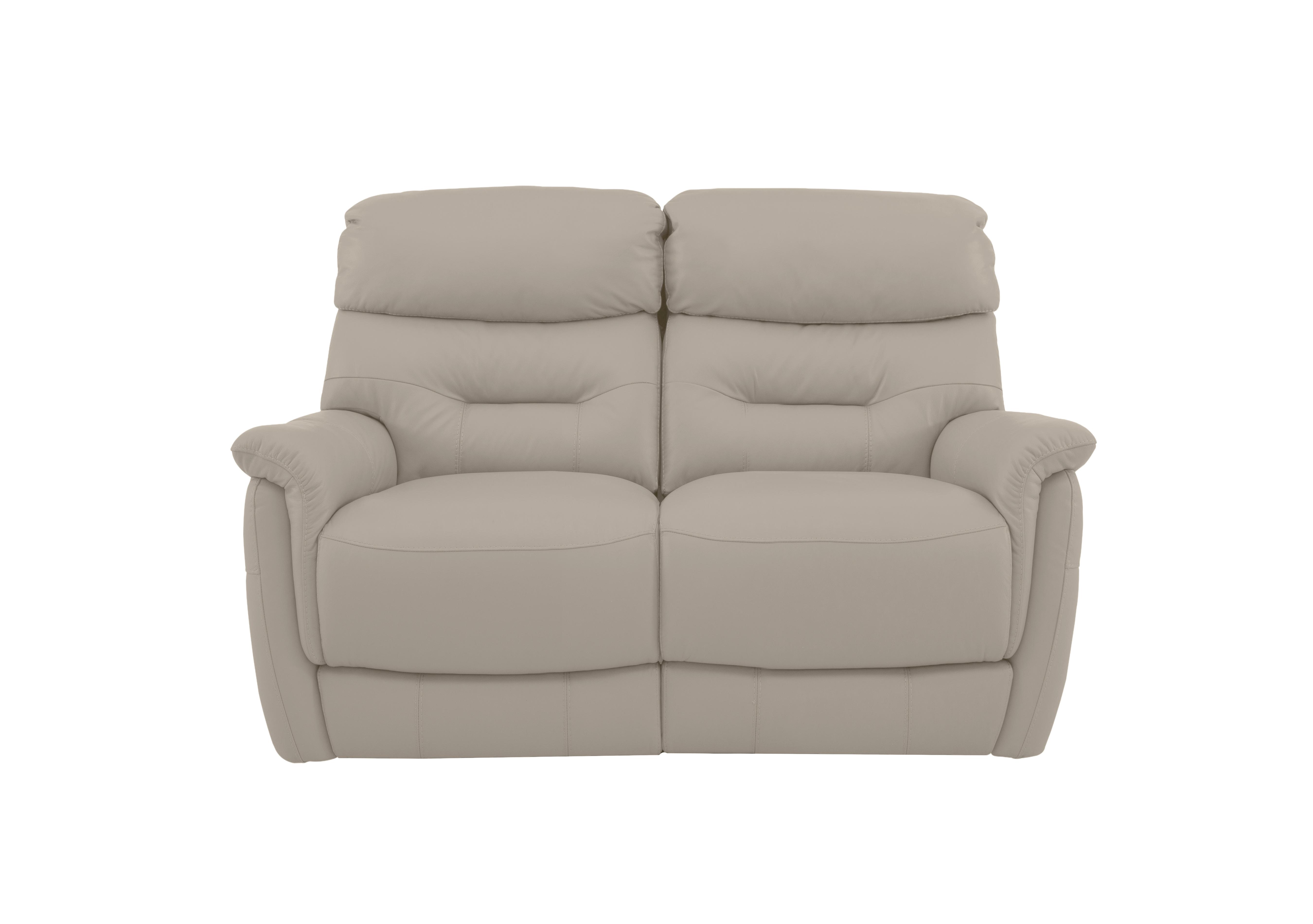 Chicago 2 Seater Leather Sofa in Bv-946b Silver Grey on Furniture Village