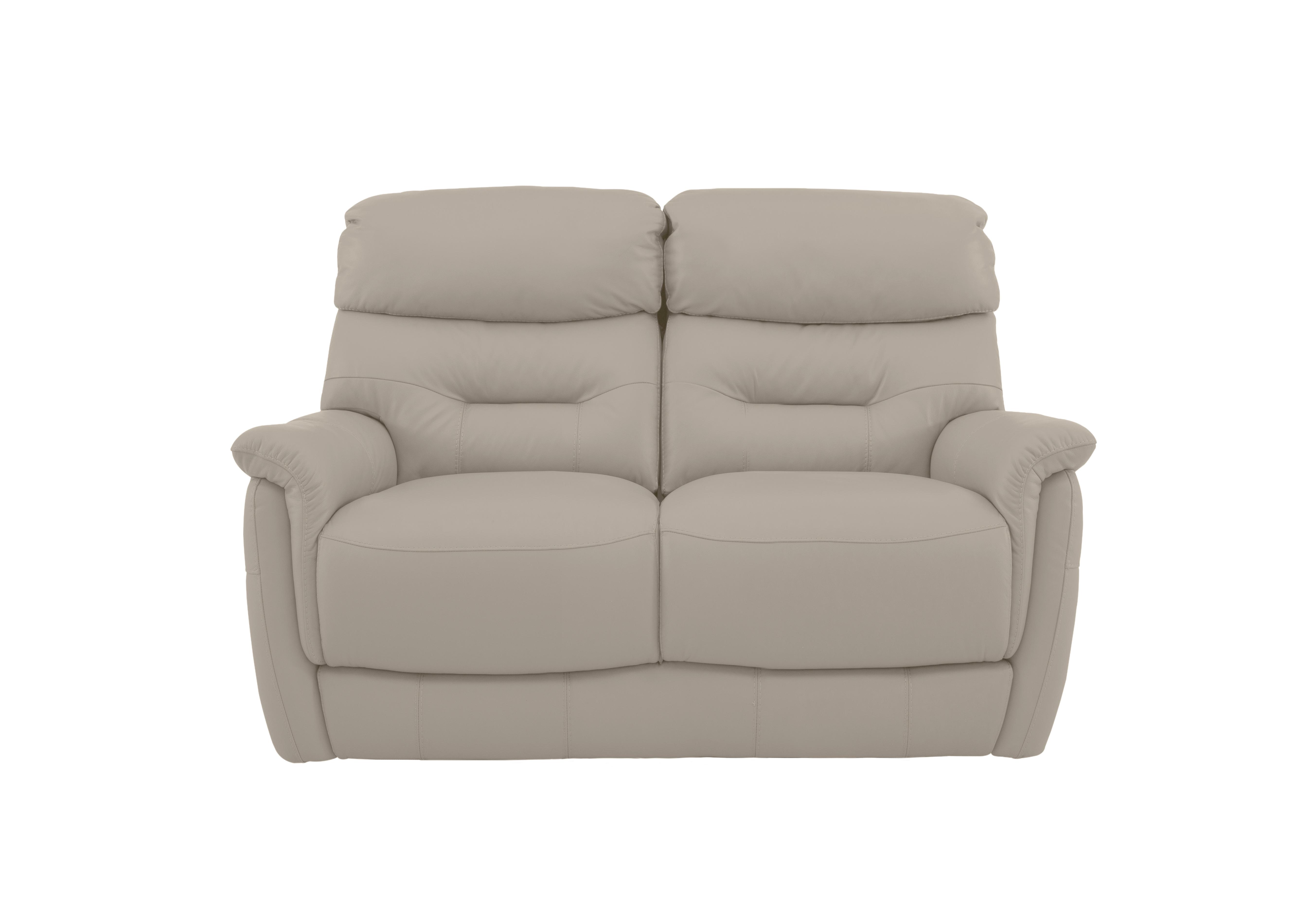 Chicago 2 Seater Leather Sofa in Bv-946b Silver Grey on Furniture Village
