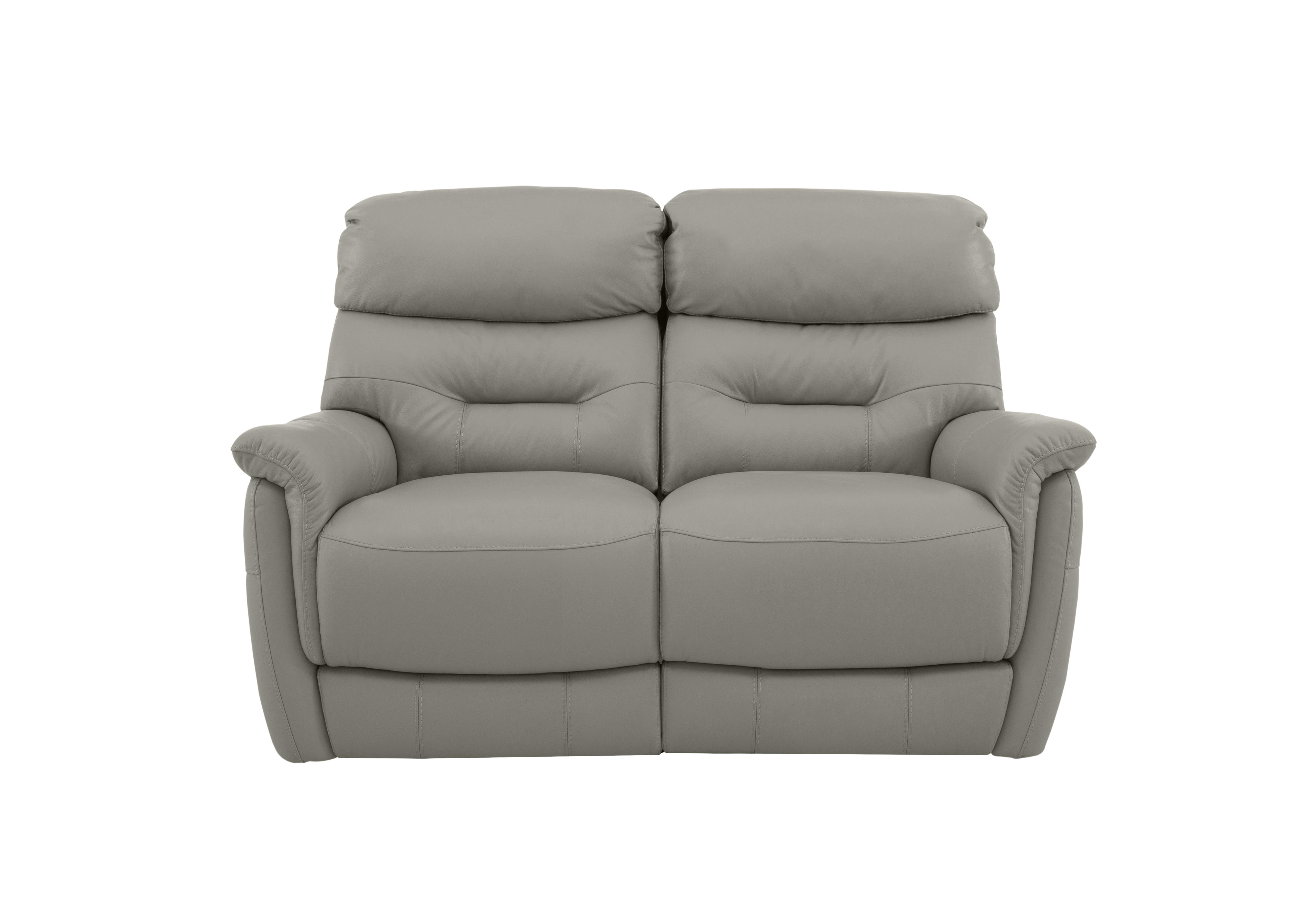 Chicago 2 Seater Leather Sofa in Nc-946b Feather Grey on Furniture Village