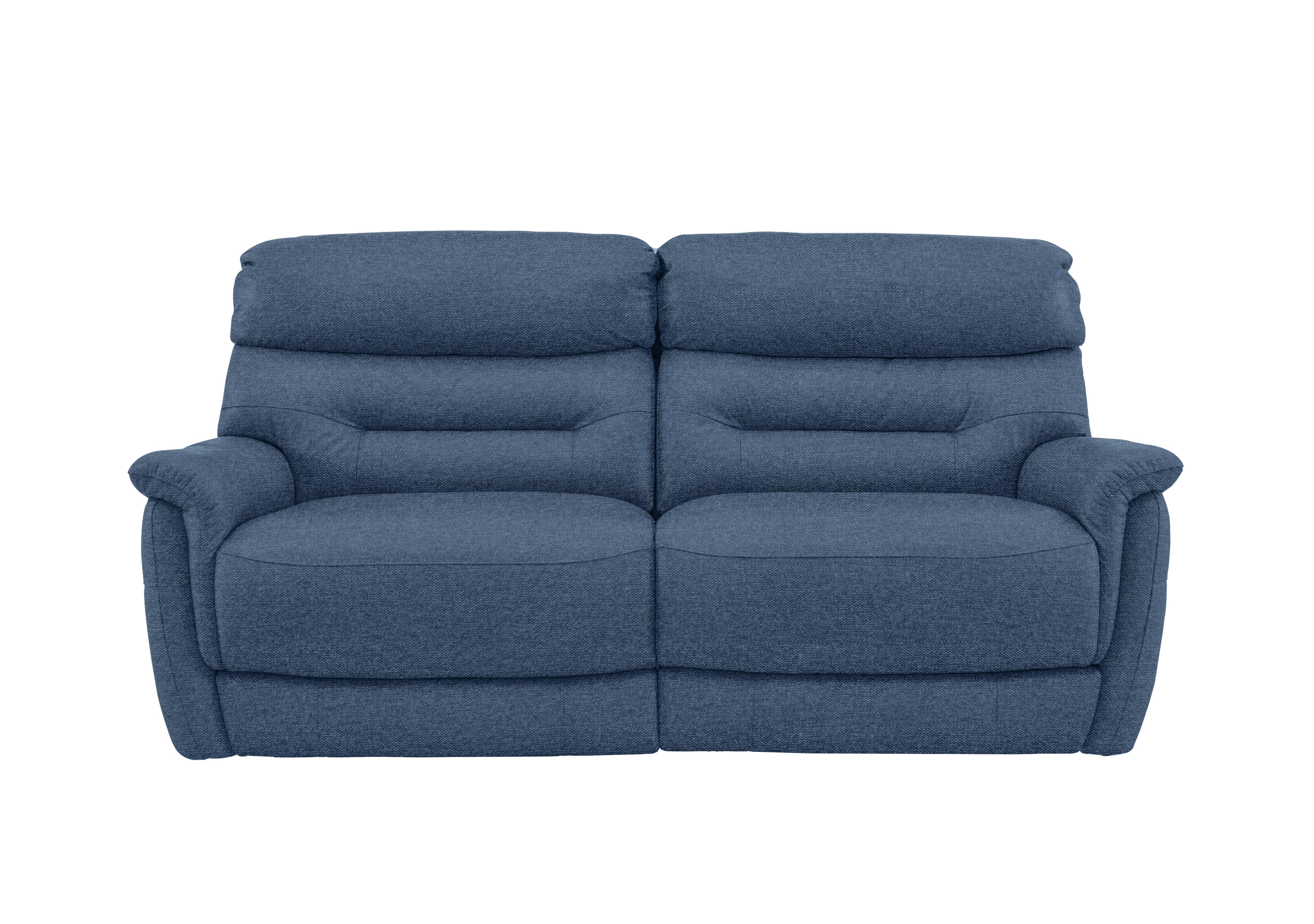 Chicago 3 Seater Fabric Sofa in Fab-Blt-R38 Blue on Furniture Village