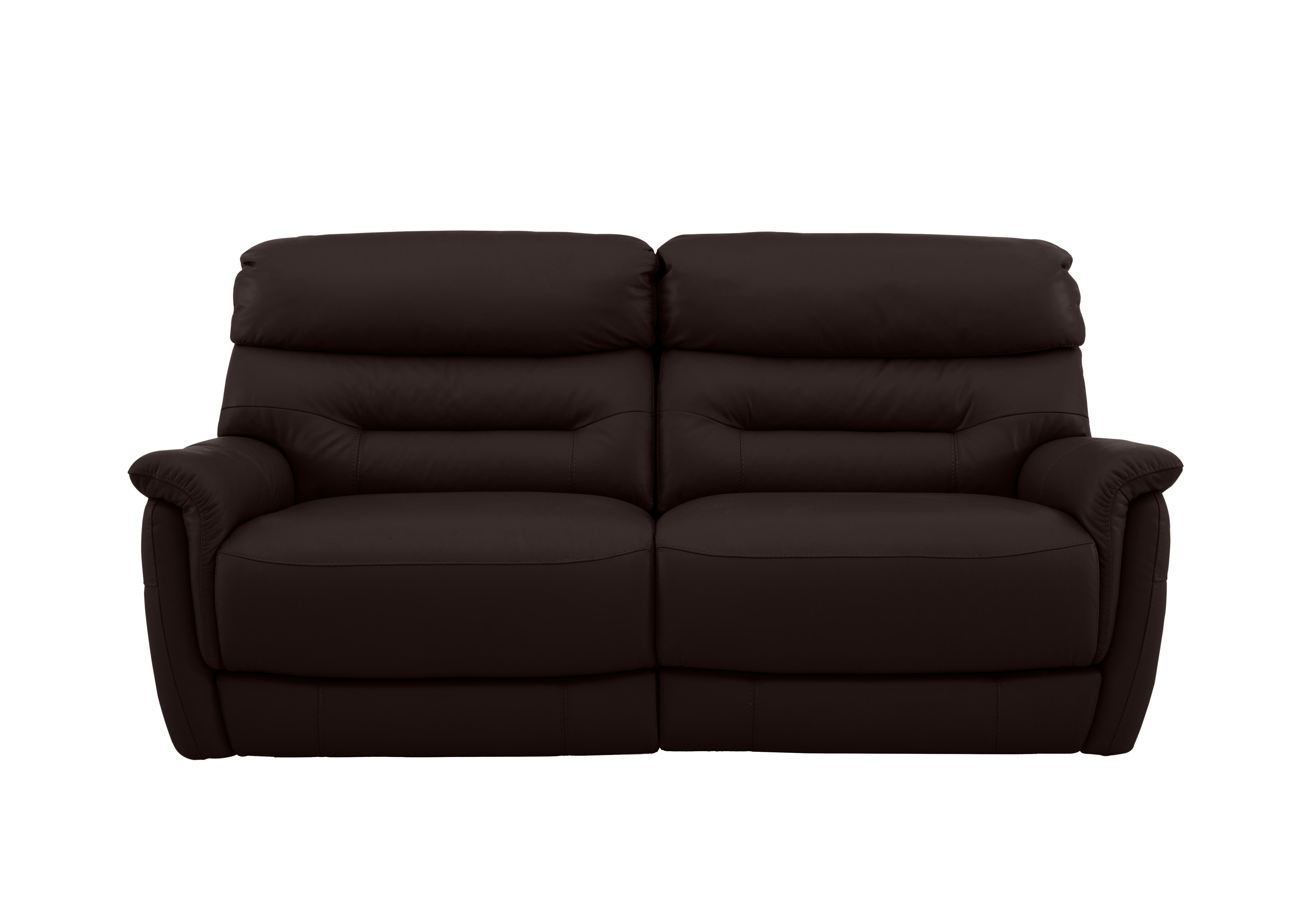 Chicago 3 Seater Leather Sofa in An-727b Dark Brown on Furniture Village