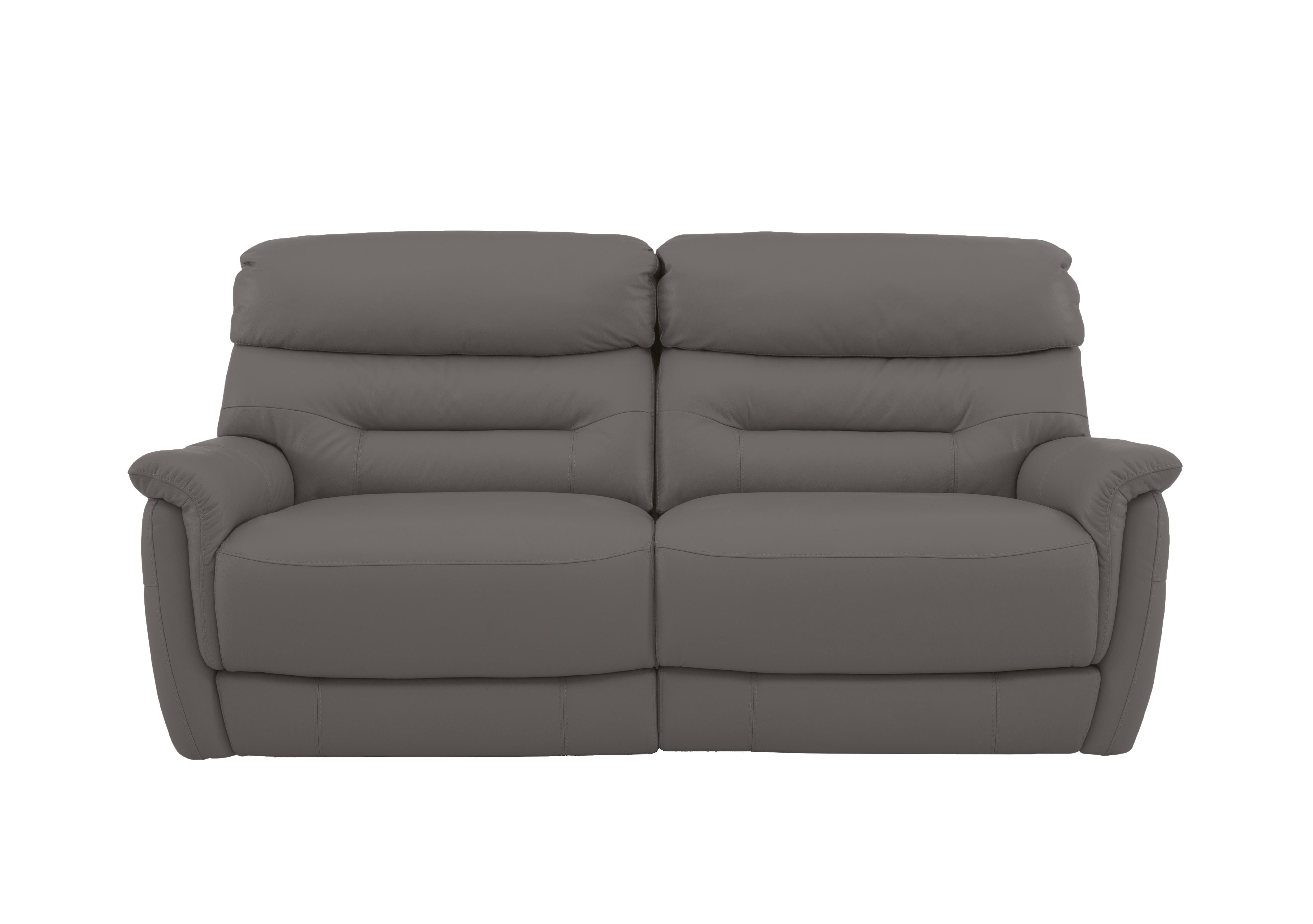 Chicago 3 Seater Leather Sofa in Bv-042e Elephant on Furniture Village