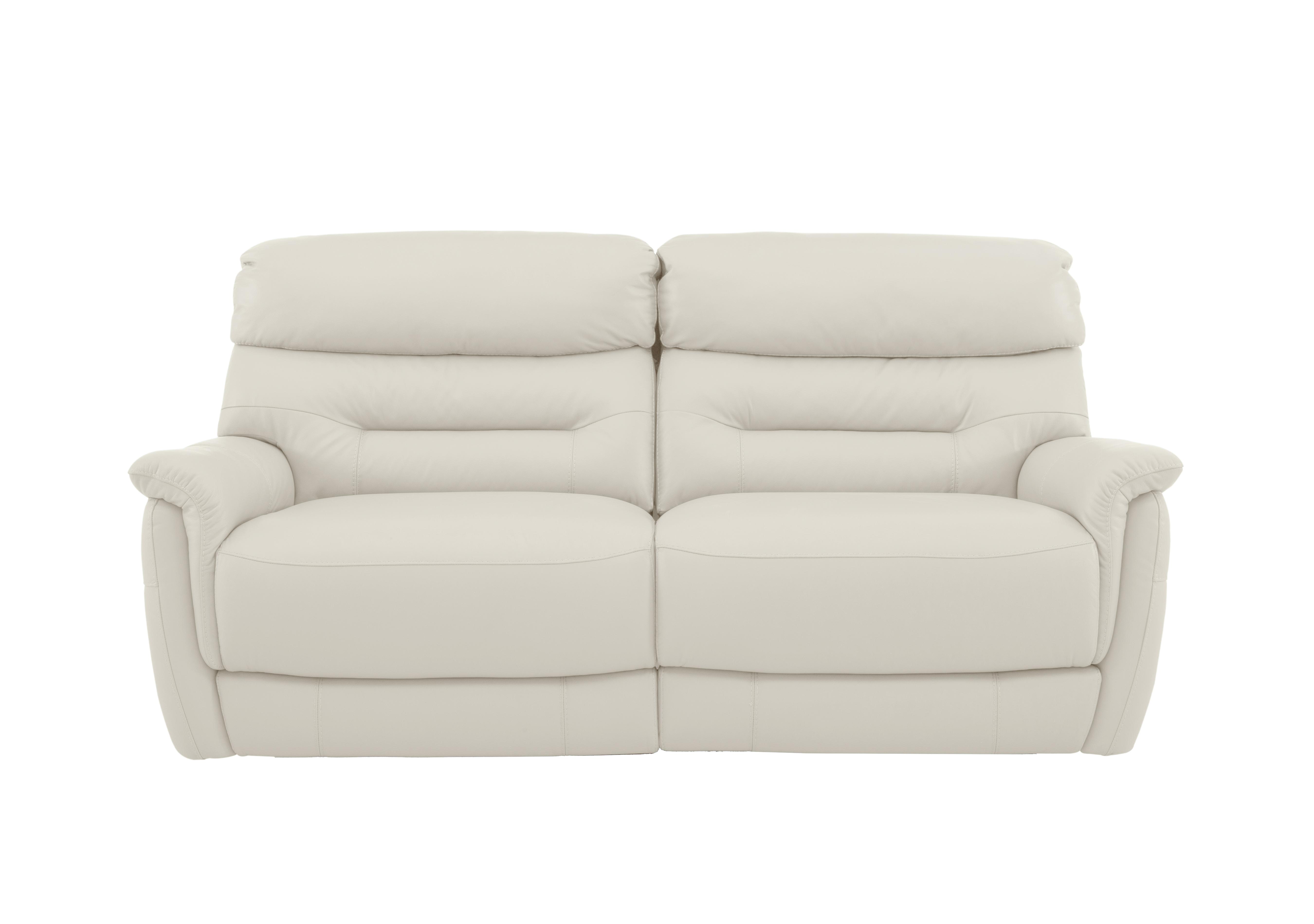 Chicago 3 Seater Leather Sofa in Bv-156e Frost on Furniture Village