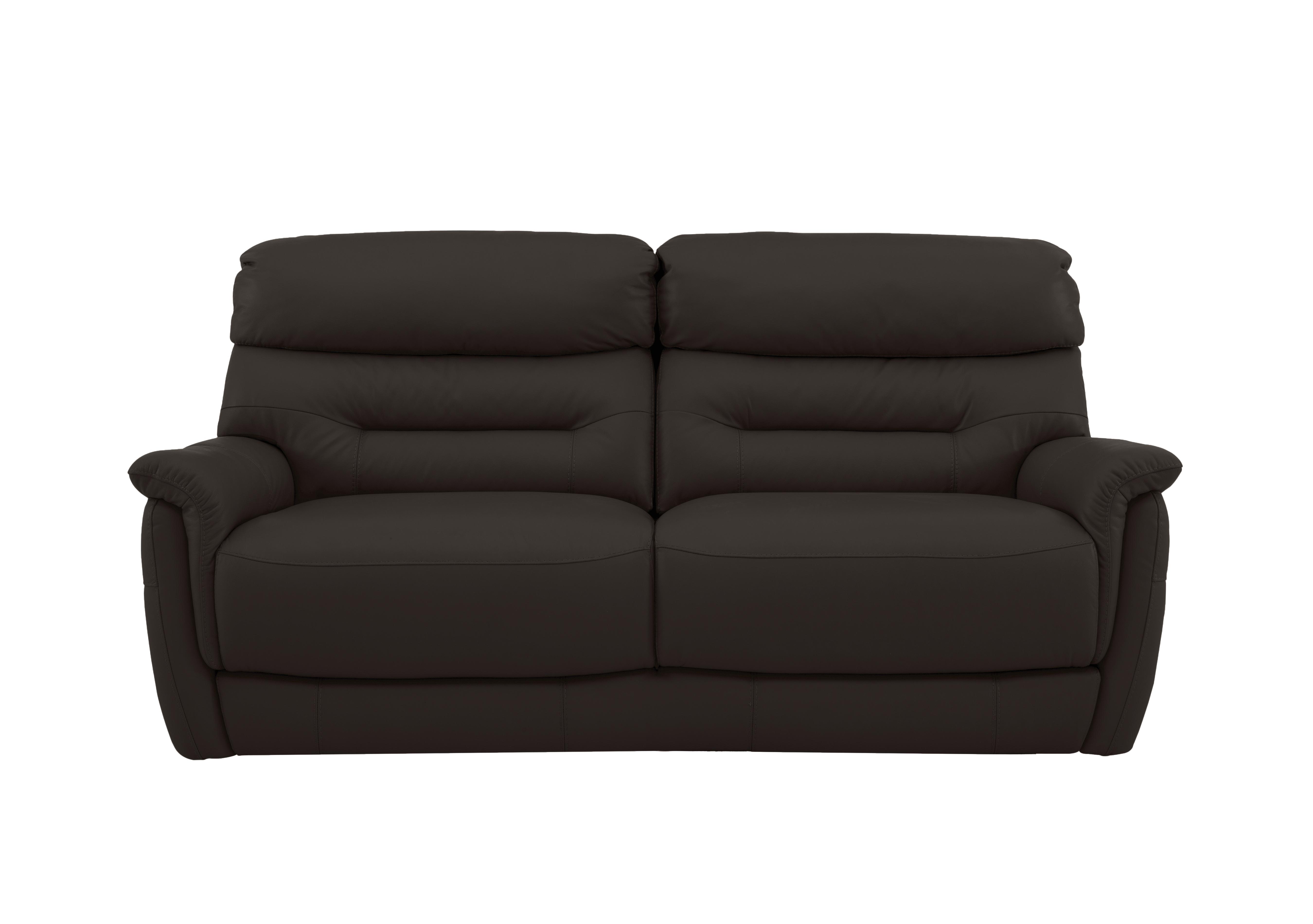 Chicago 3 Seater Leather Sofa in Bv-1748 Dark Chocolate on Furniture Village