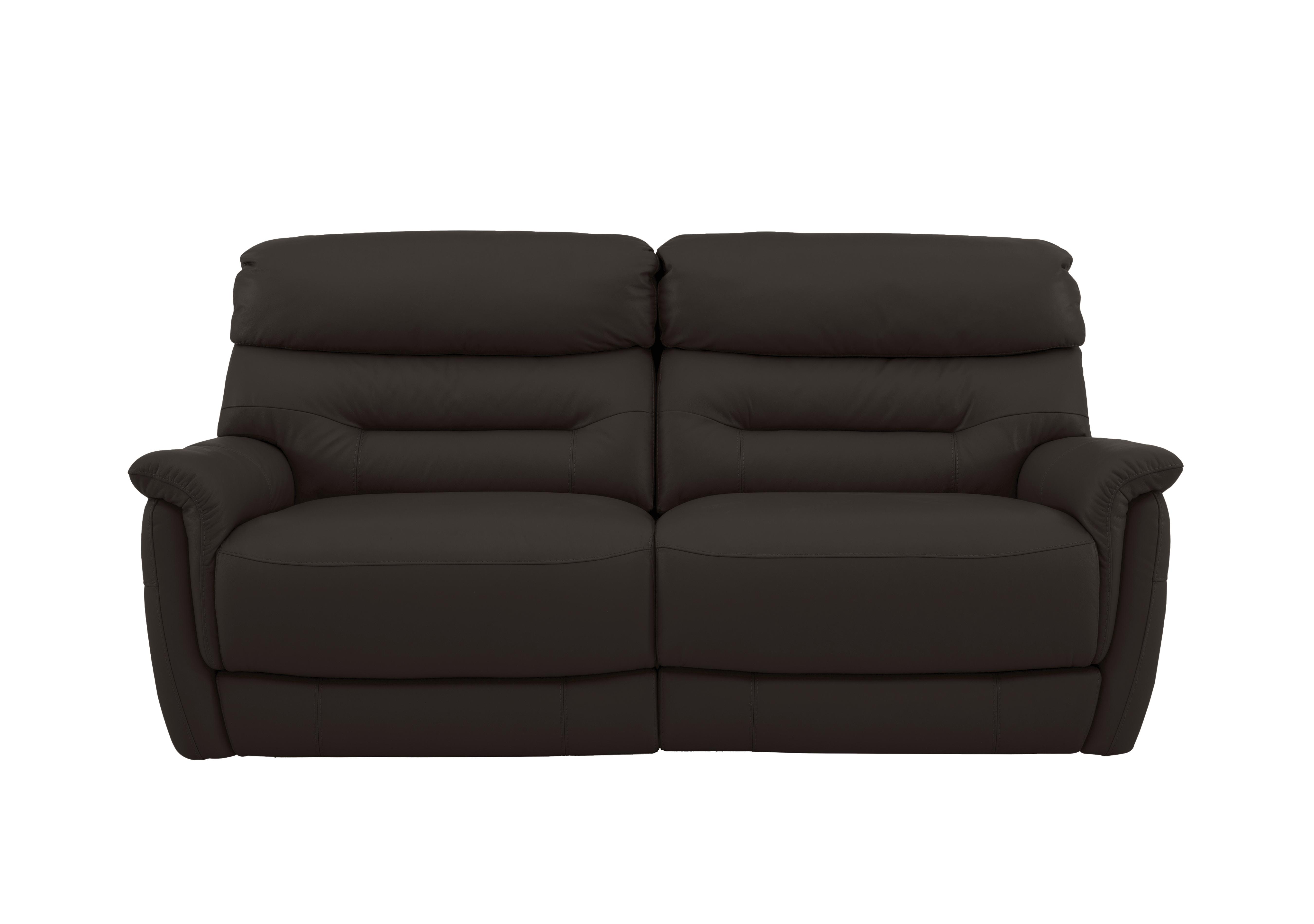 Chicago 3 Seater Leather Sofa in Bv-1748 Dark Chocolate on Furniture Village