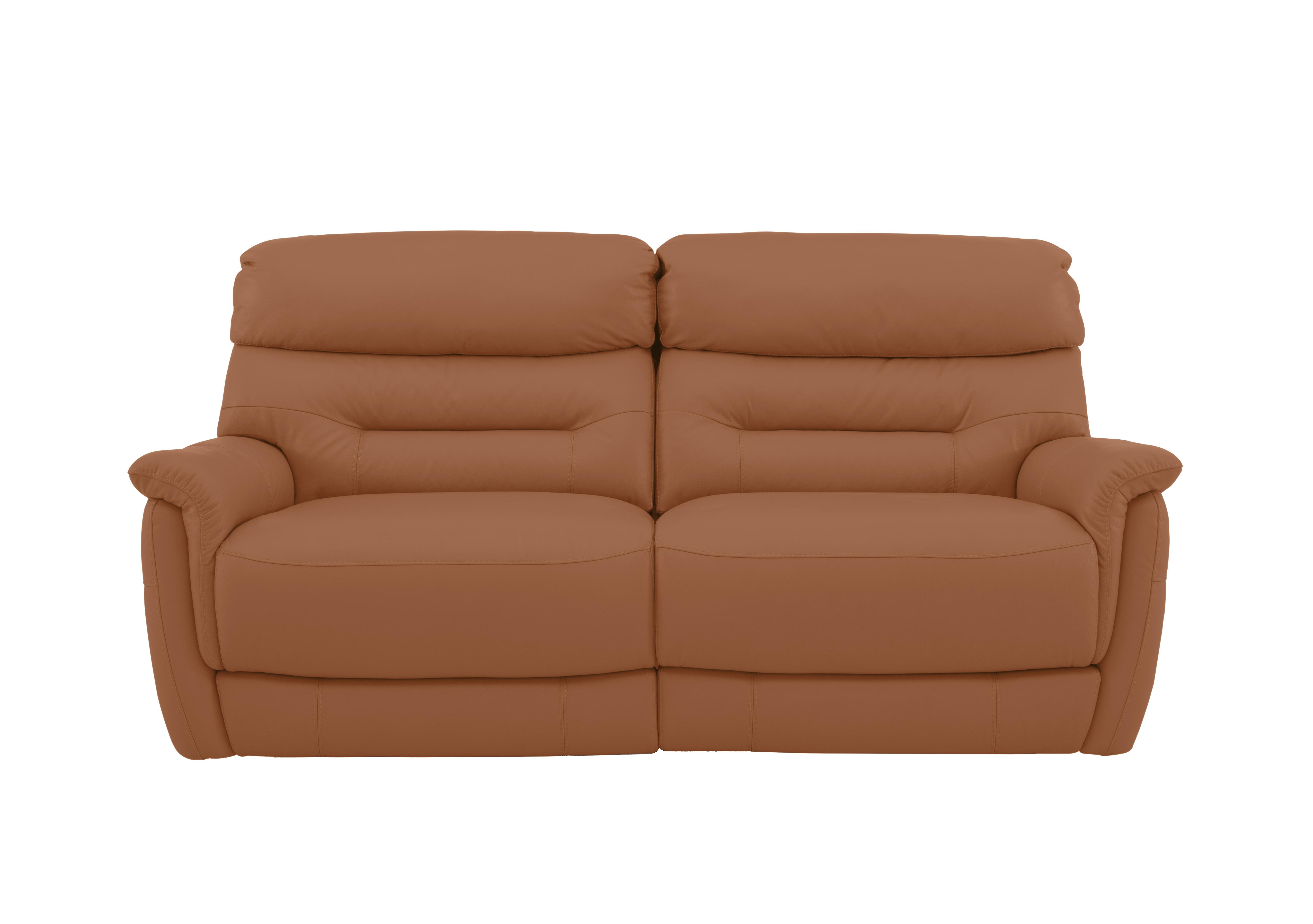 Chicago 3 Seater Leather Sofa in Nc-334e Pecan Brown on Furniture Village