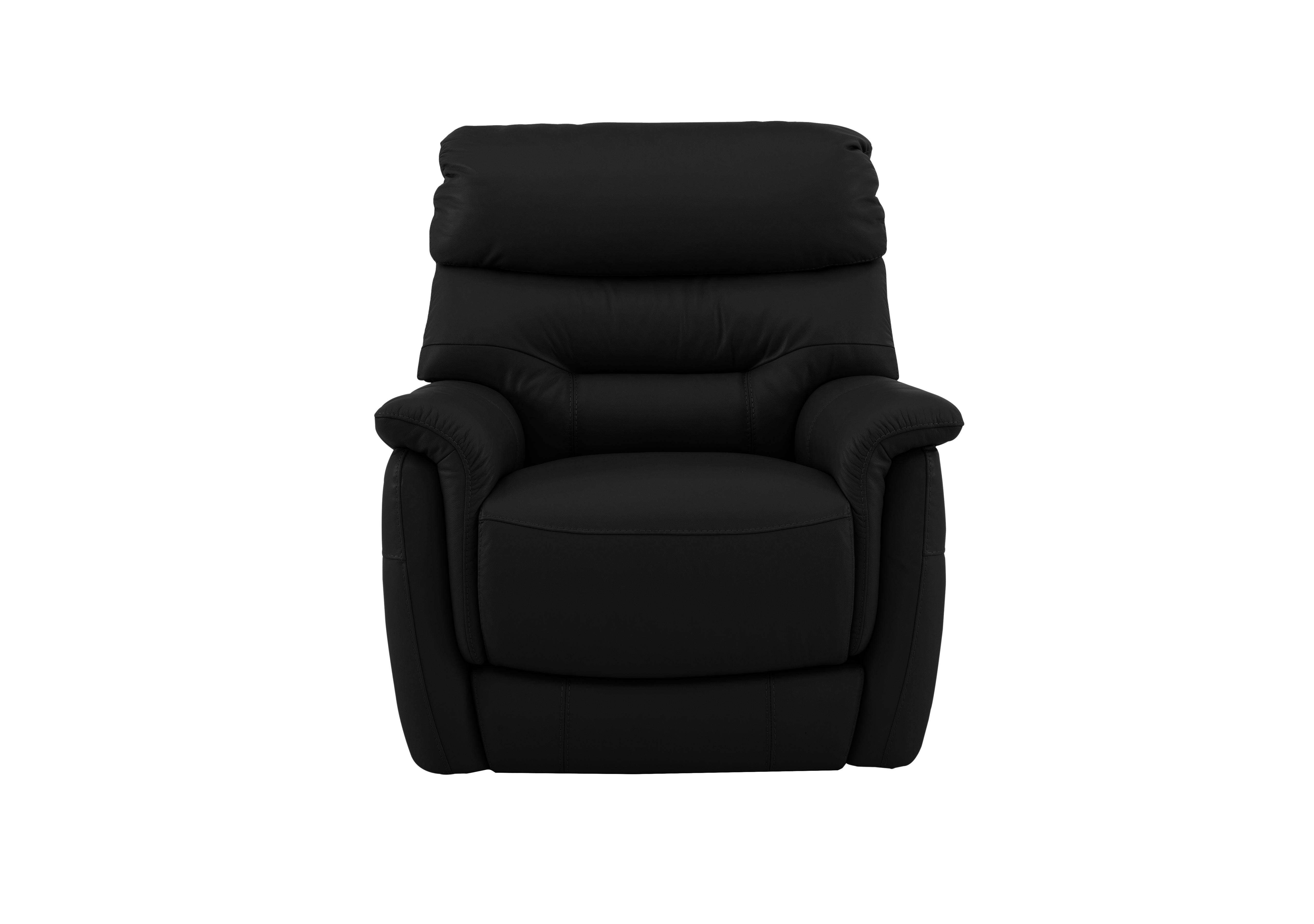 Chicago Leather Armchair in An-671b Black on Furniture Village