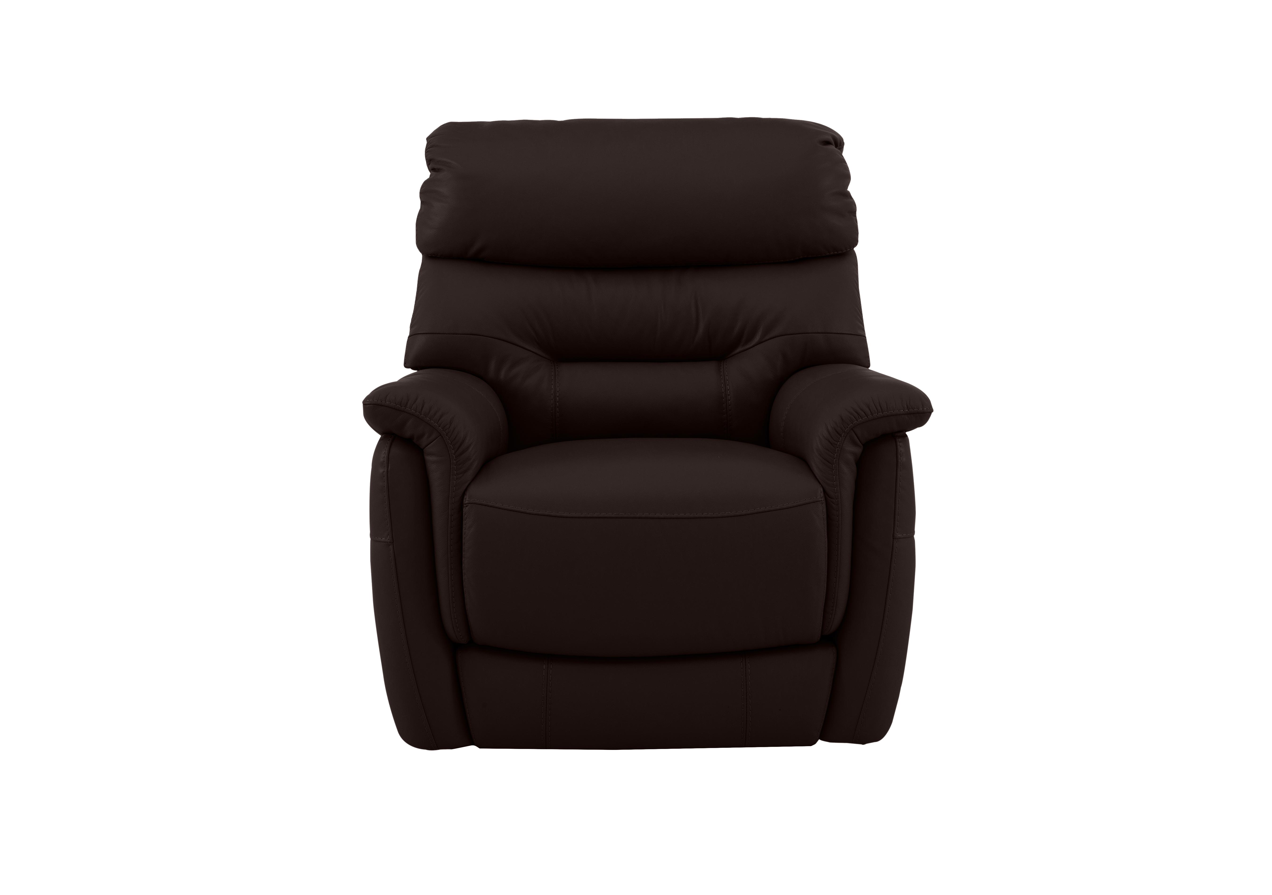 Chicago Leather Armchair in An-727b Dark Brown on Furniture Village