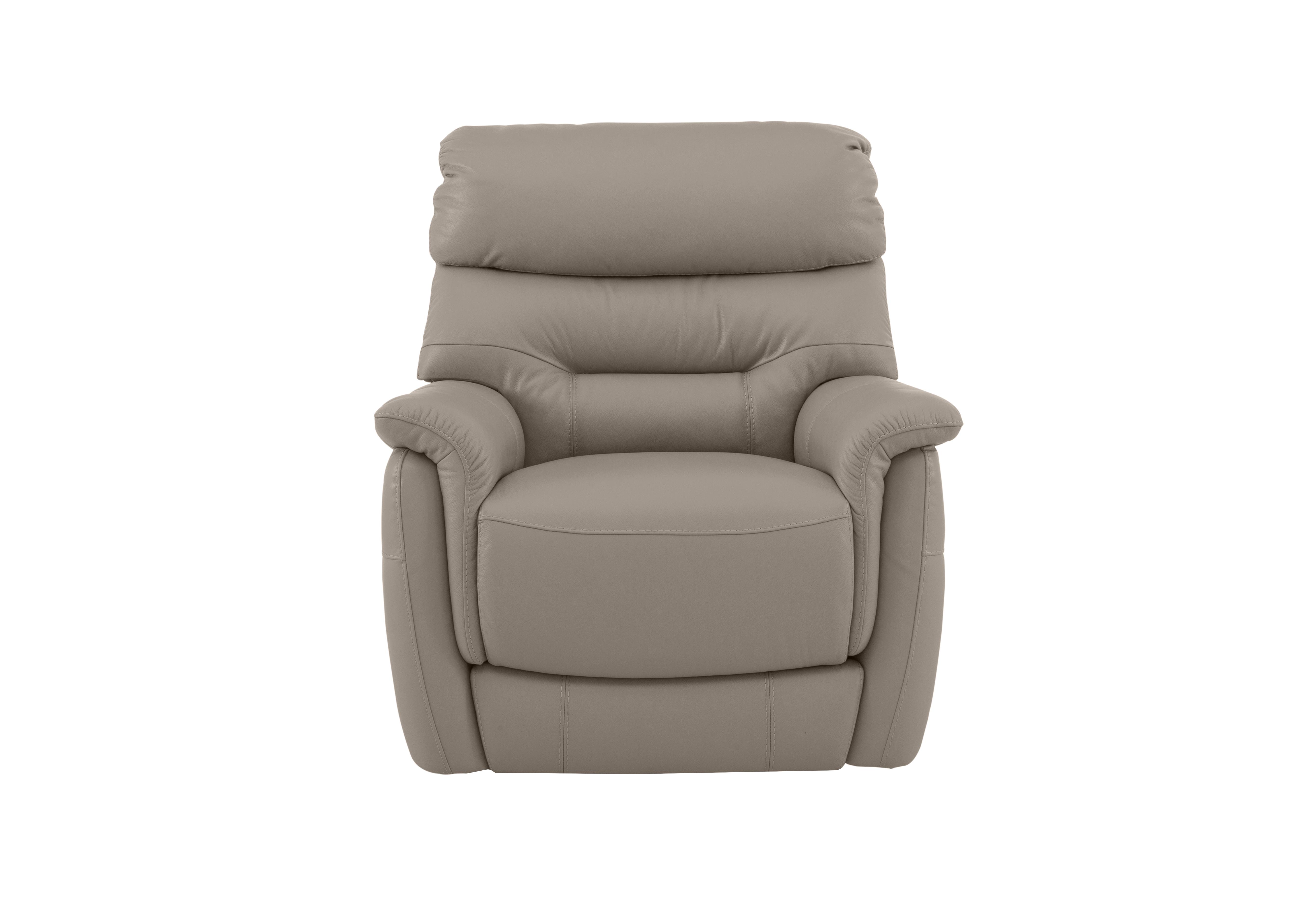 Chicago Leather Armchair in An-946b Silver Grey on Furniture Village