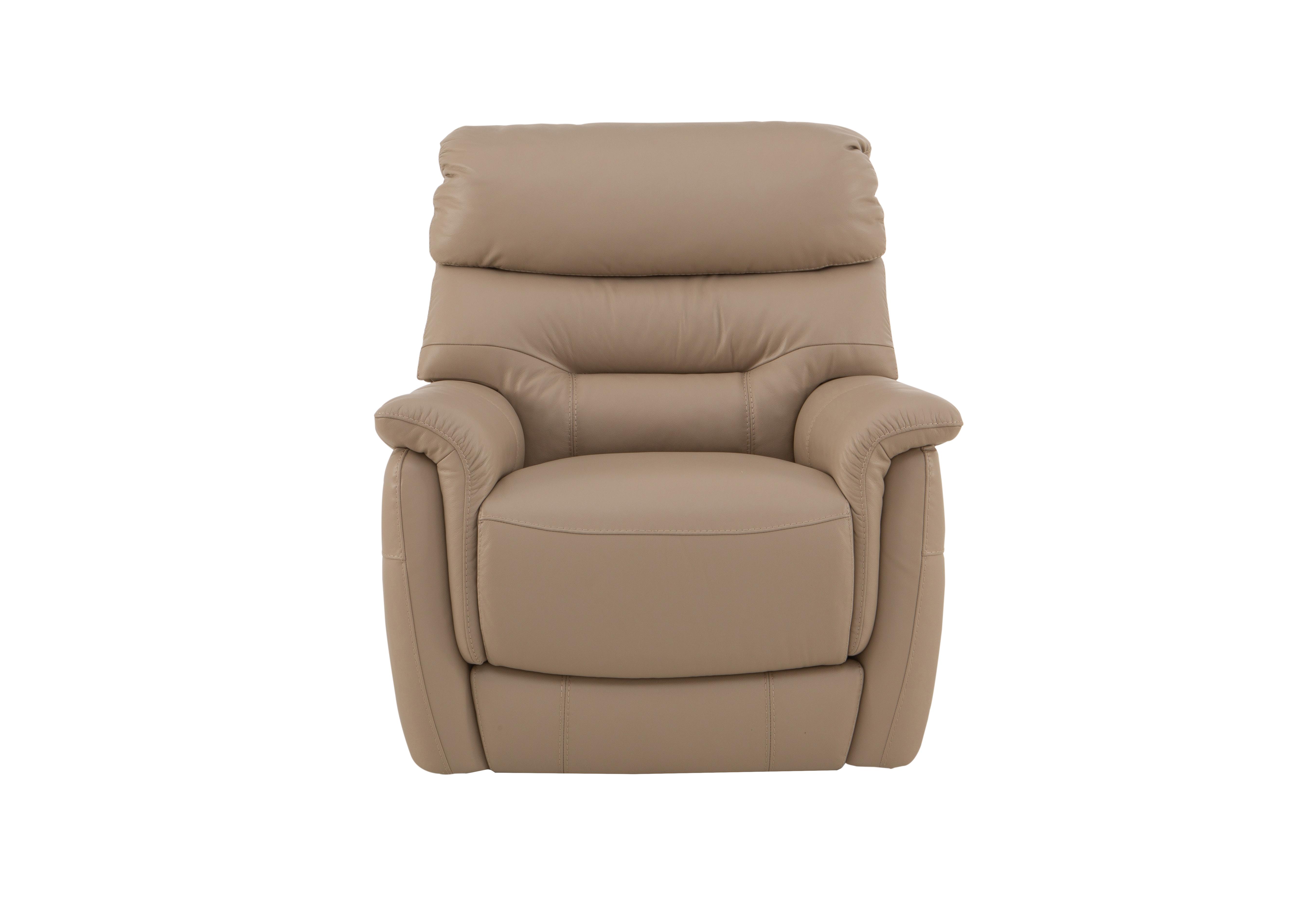 Chicago Leather Armchair in Bv-039c Pebble on Furniture Village