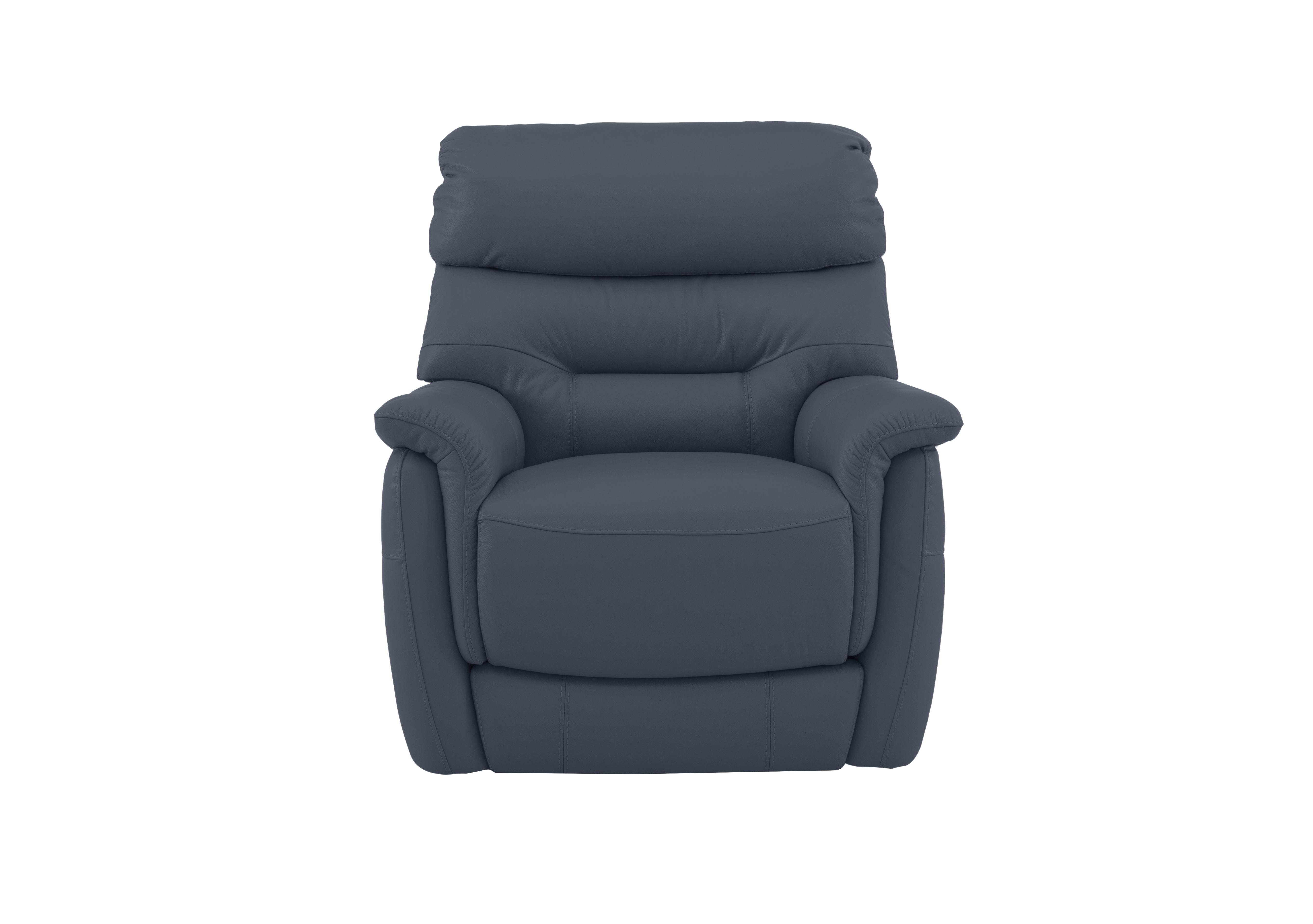 Chicago Leather Armchair in Bv-313e Ocean Blue on Furniture Village