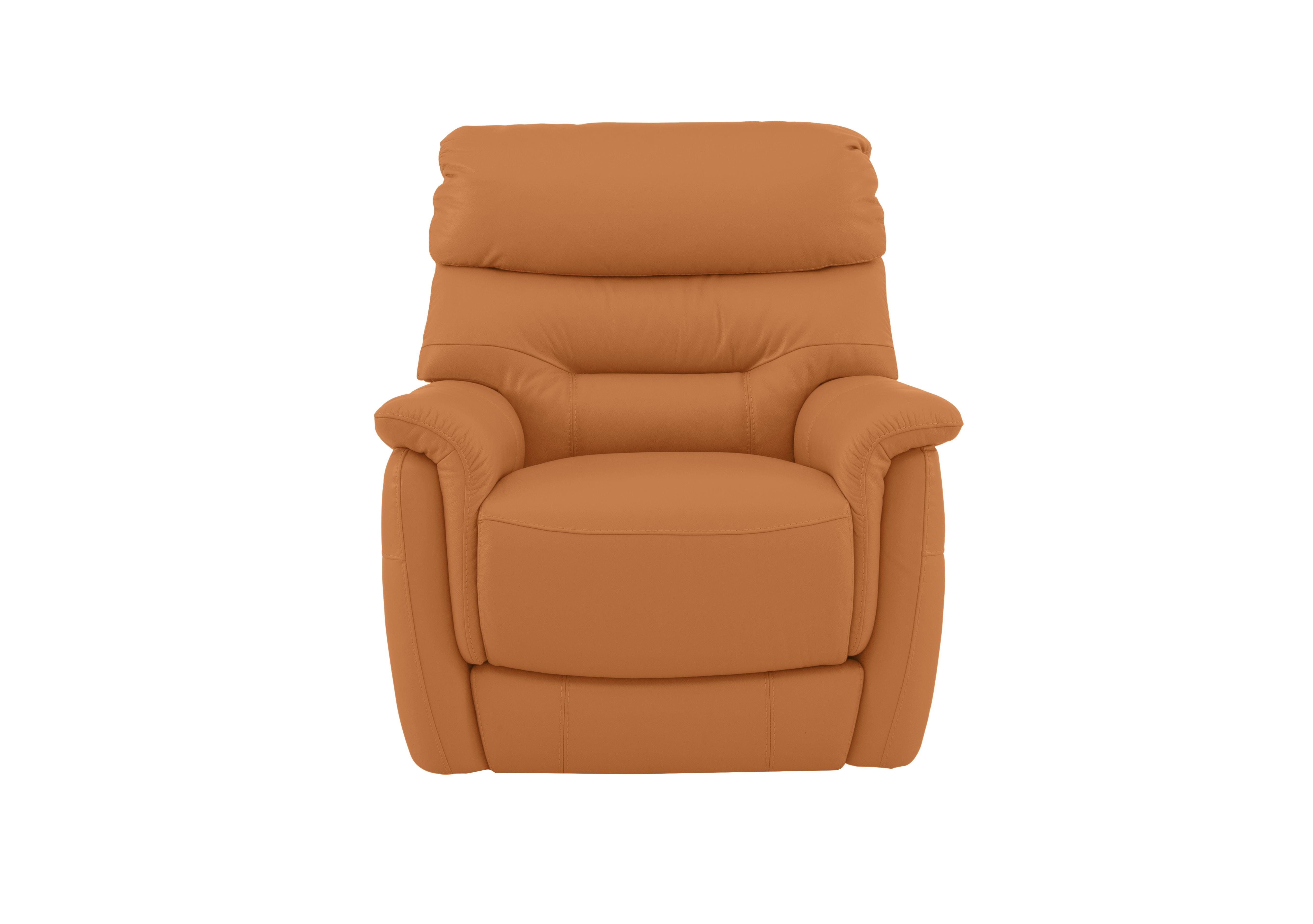 Chicago Leather Armchair in Bv-335e Honey Yellow on Furniture Village