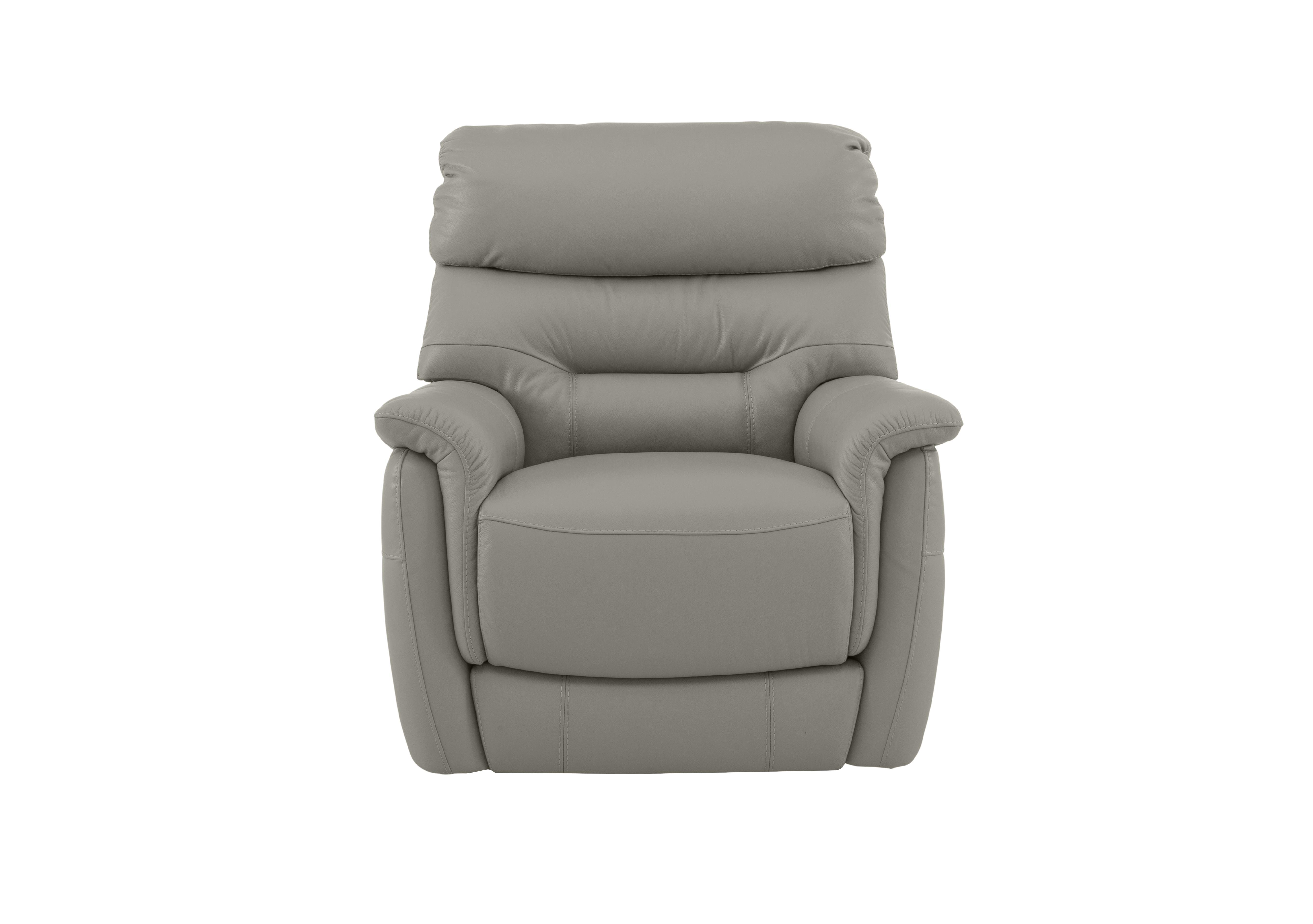 Chicago Leather Armchair in Nc-946b Feather Grey on Furniture Village