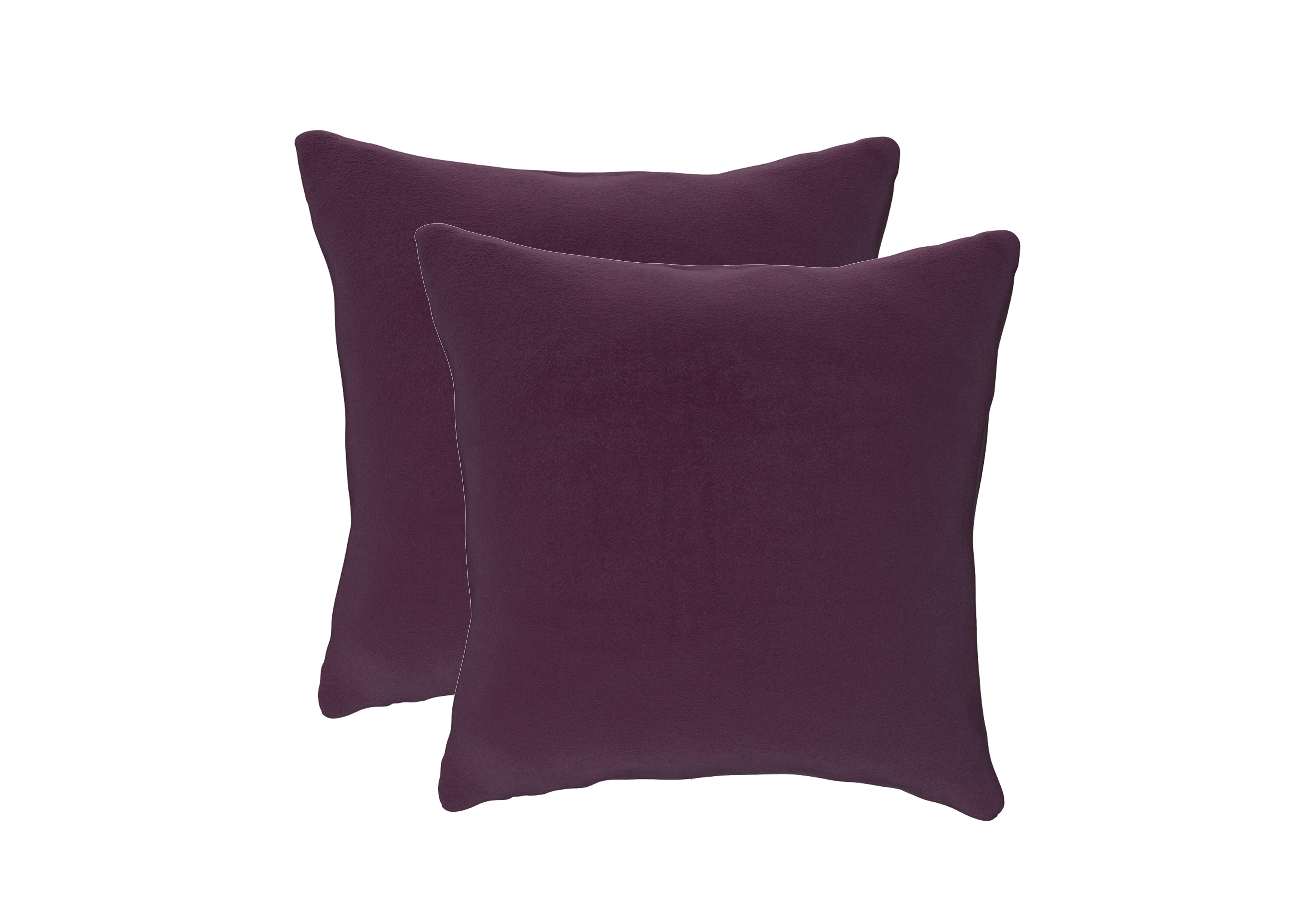 Pair of Large Scatter Cushions in Fro011 Frosted Grape on Furniture Village