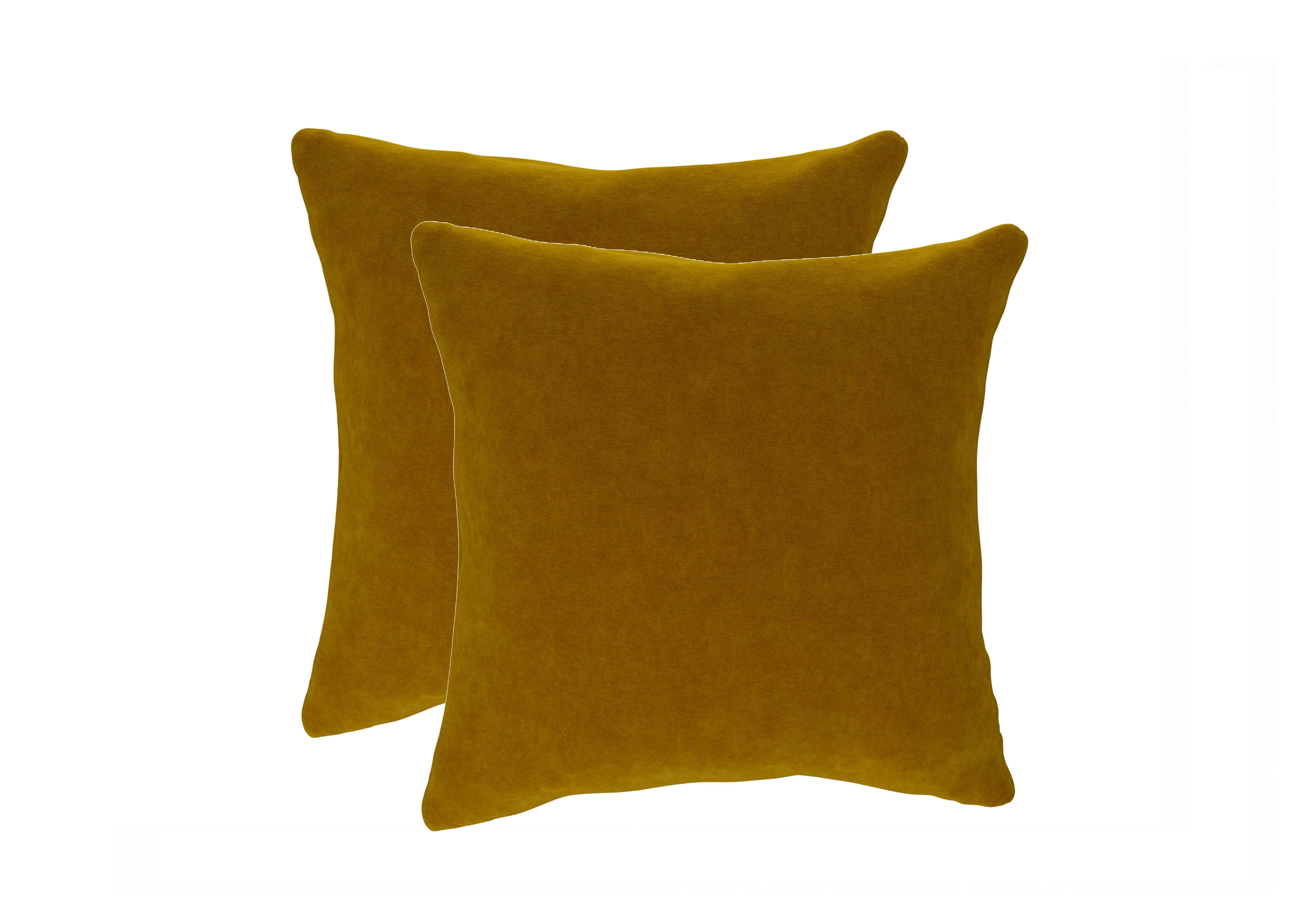 Pair of Large Scatter Cushions in Hon209 Honey Mustard on Furniture Village