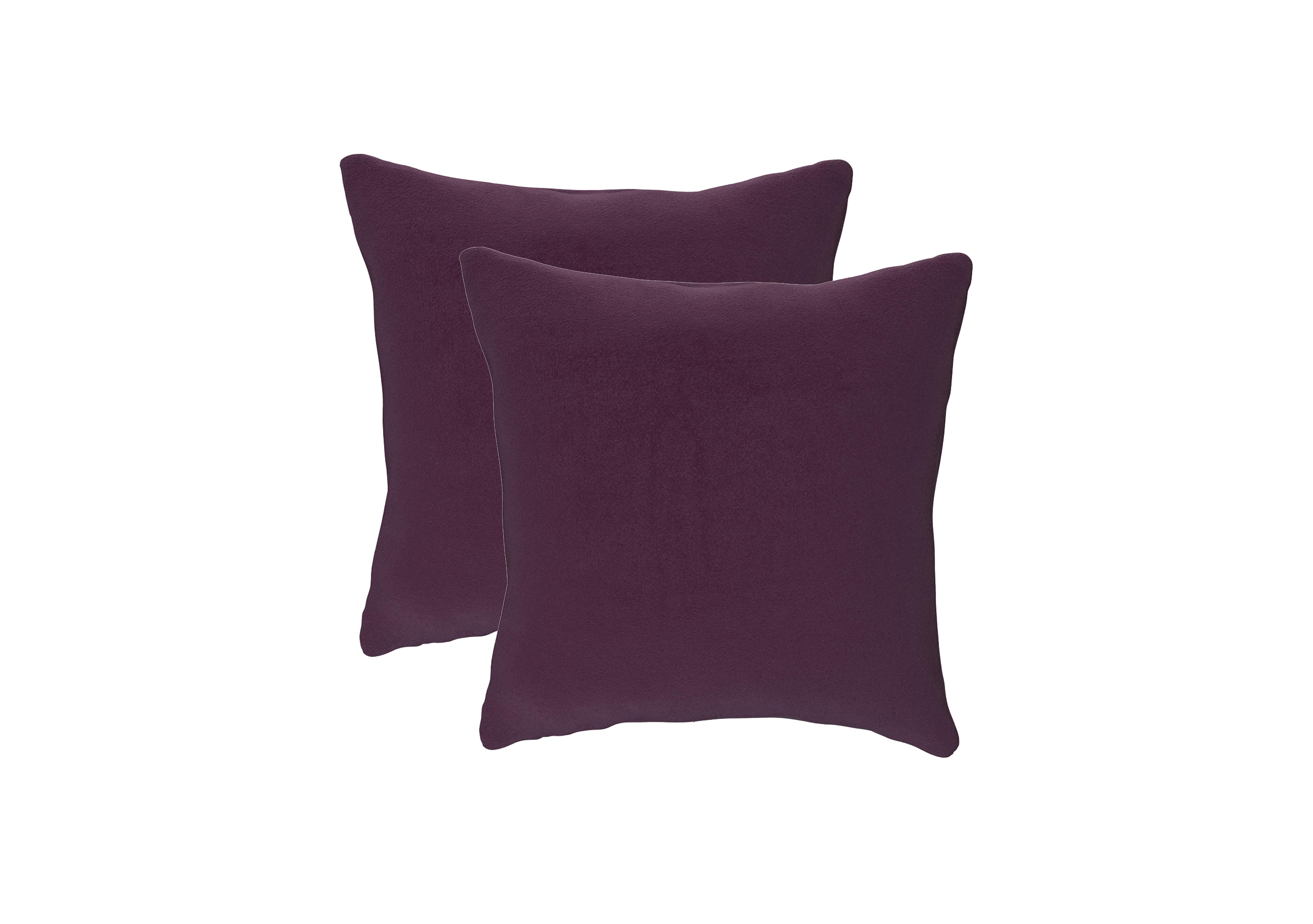 Pair of Small Scatter Cushions in Fro011 Frosted Grape on Furniture Village
