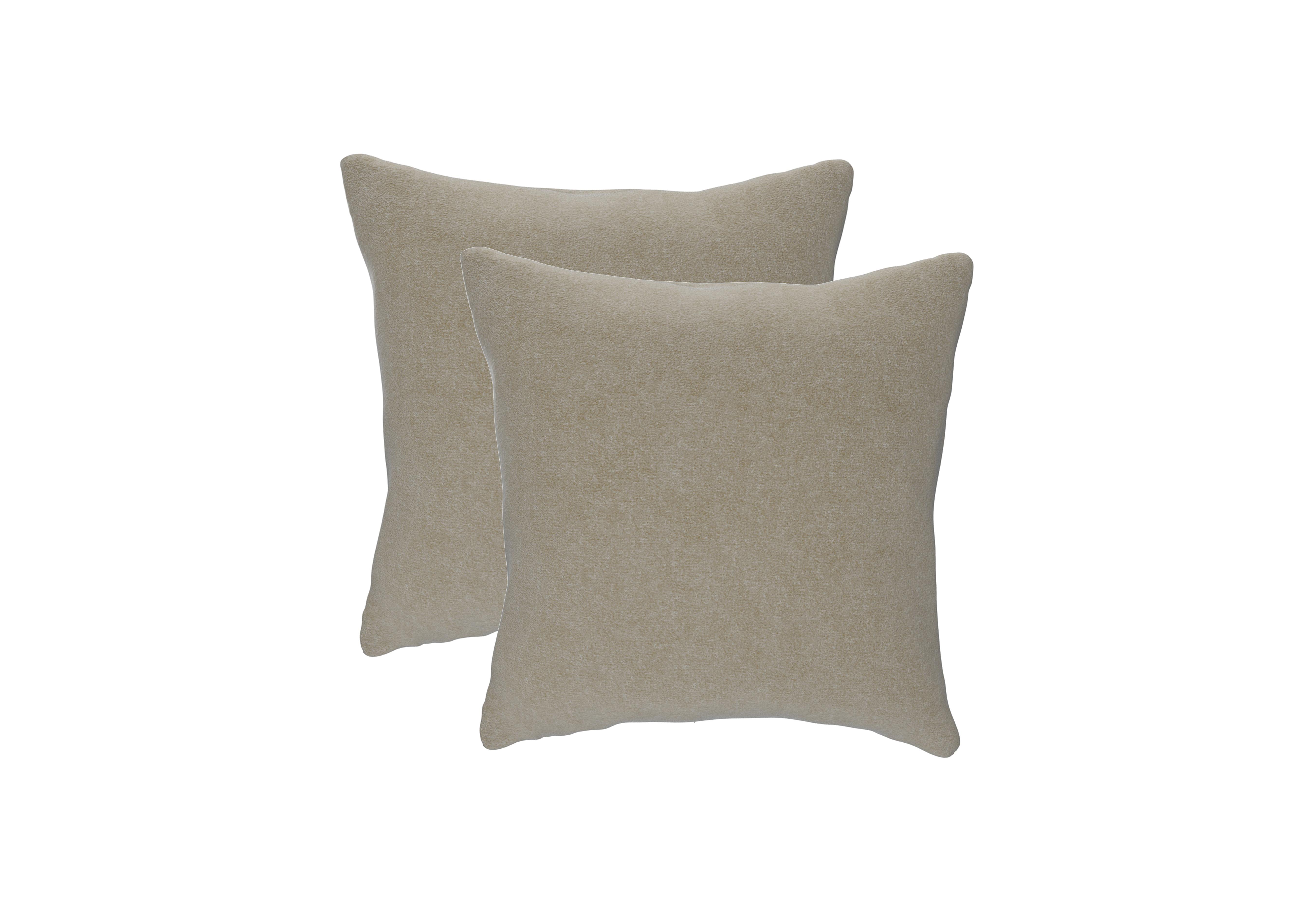 Pair of Small Scatter Cushions in Qui193 Quiet Fawn on Furniture Village