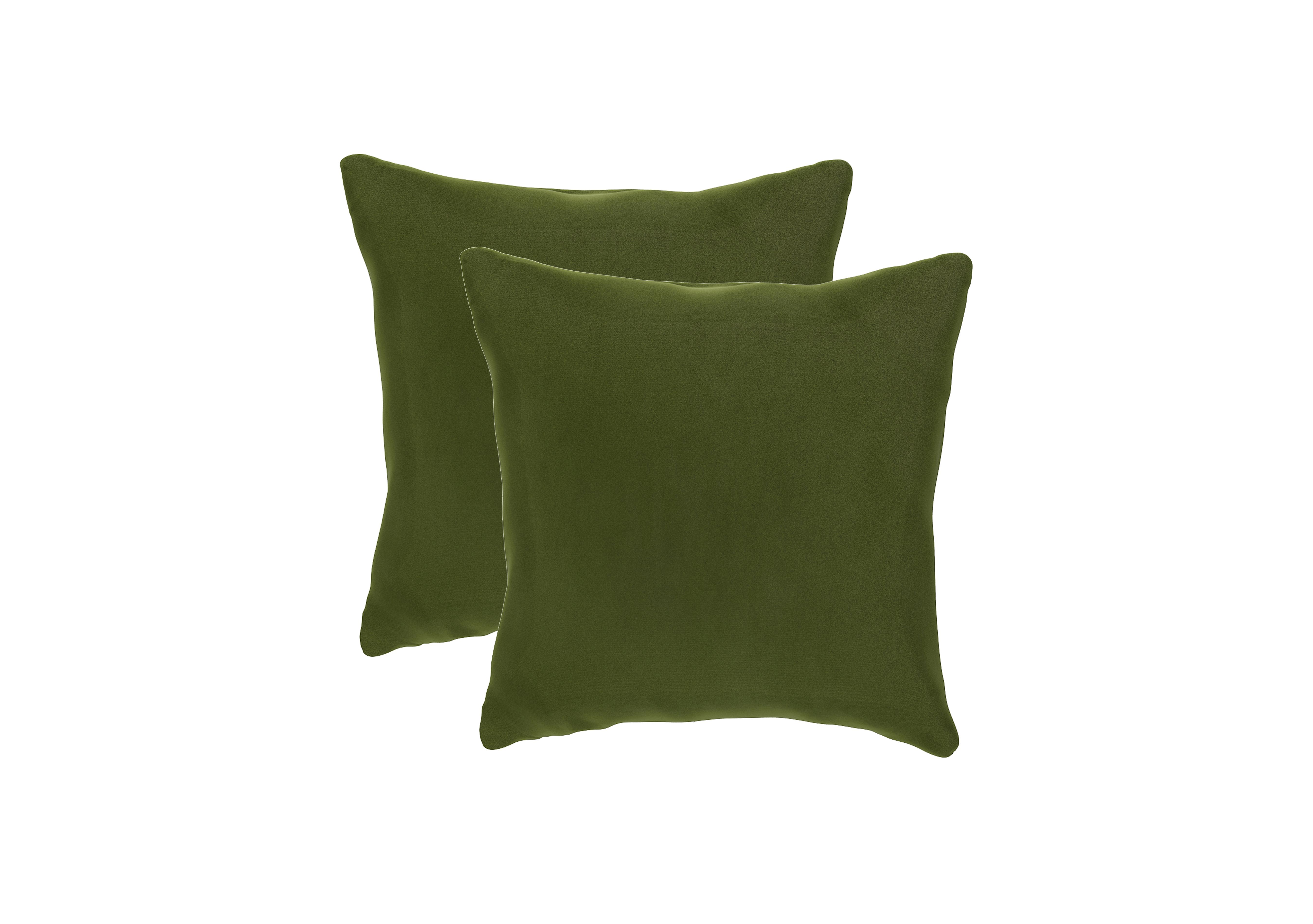 Pair of Small Scatter Cushions in Woo160 Woodland Moss on Furniture Village