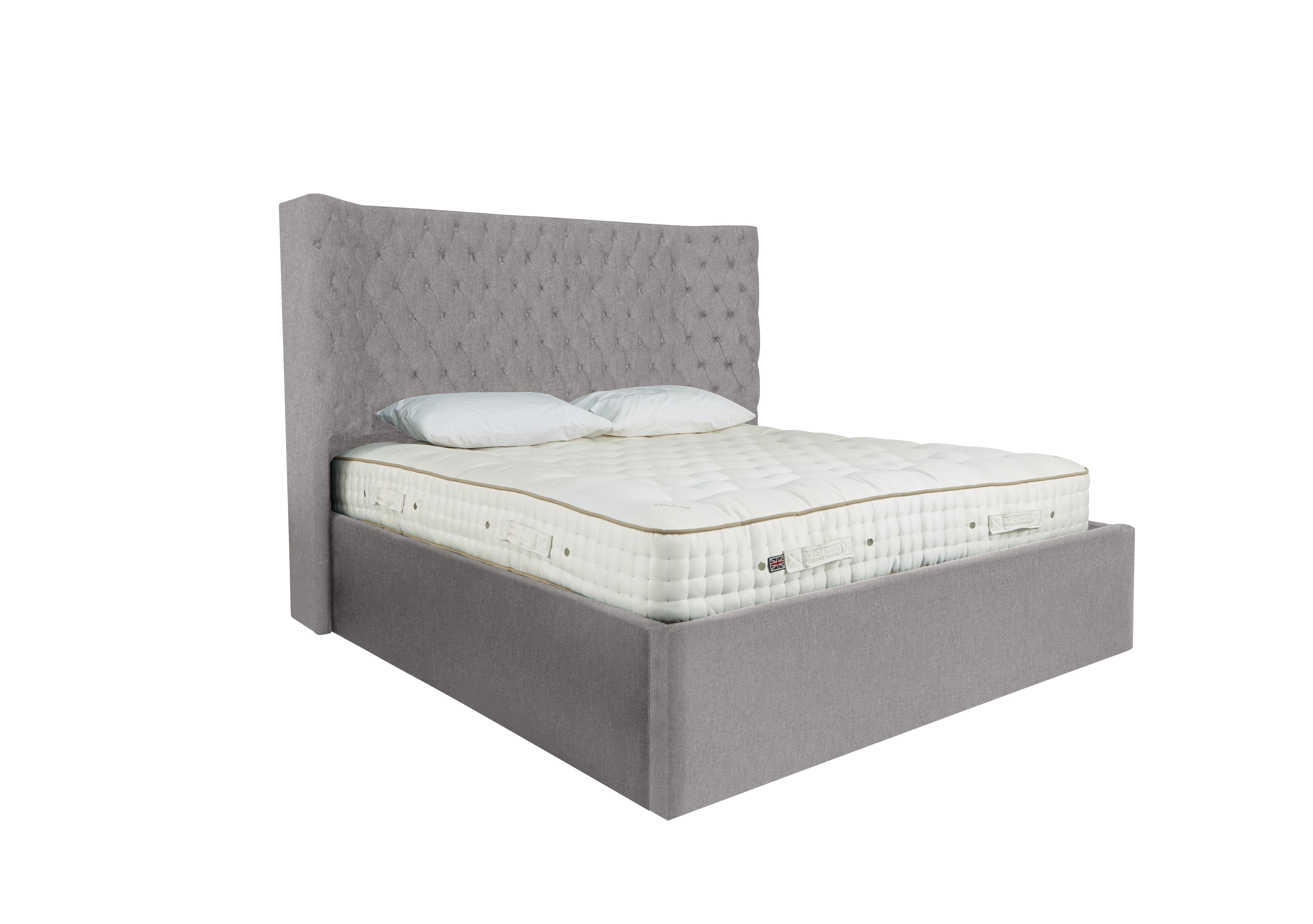 Maximus Ottoman Bed Frame in Linnet Nickel on Furniture Village