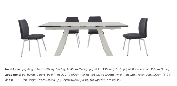 Wings Extending Dining Table and 4 Swivel Fabric Chairs in  on Furniture Village