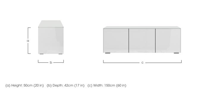 Lexa Smart 150cm Wide TV Unit in  on Furniture Village