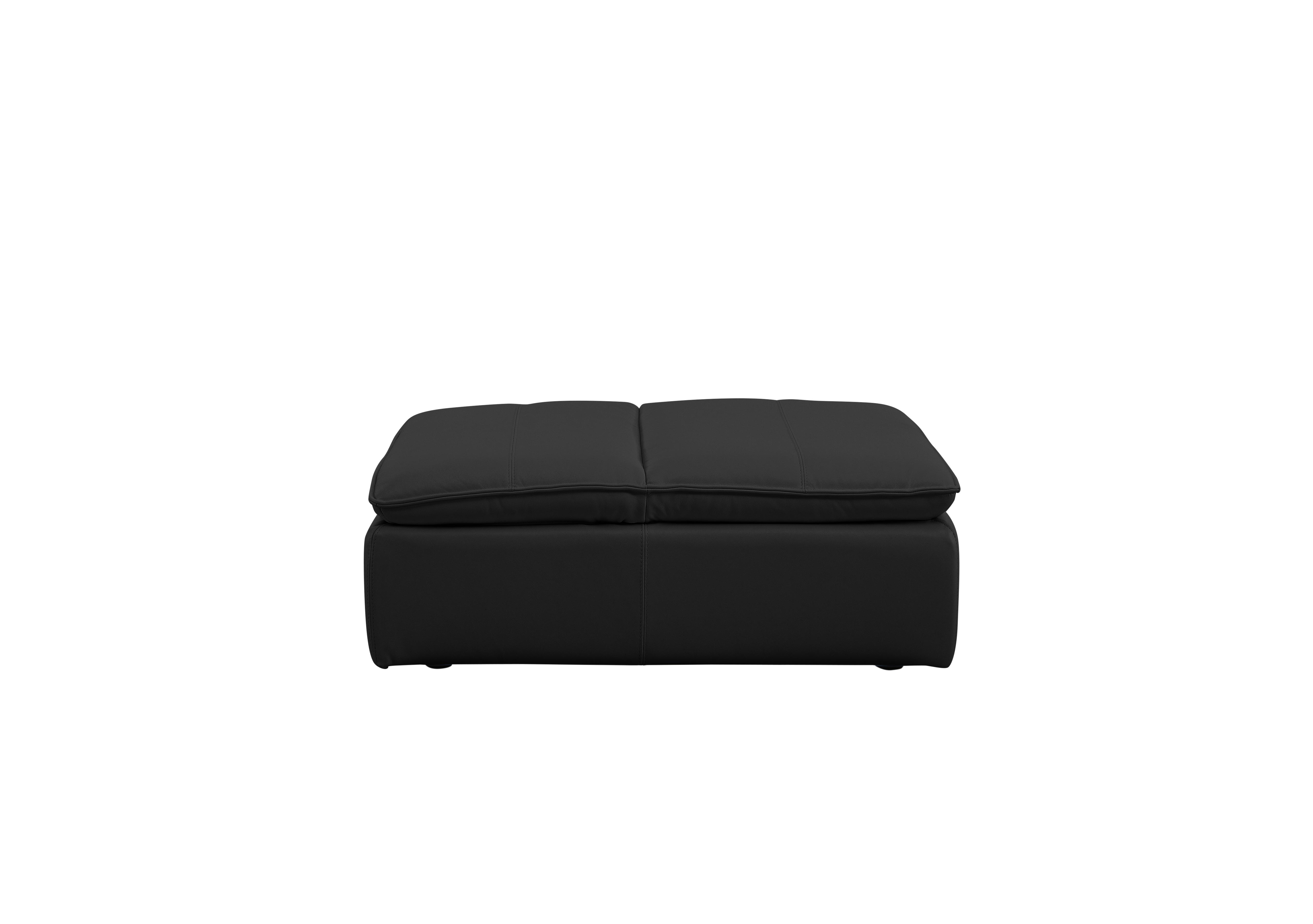Starlight Express Leather Chair Footstool in Bv-3500 Classic Black on Furniture Village