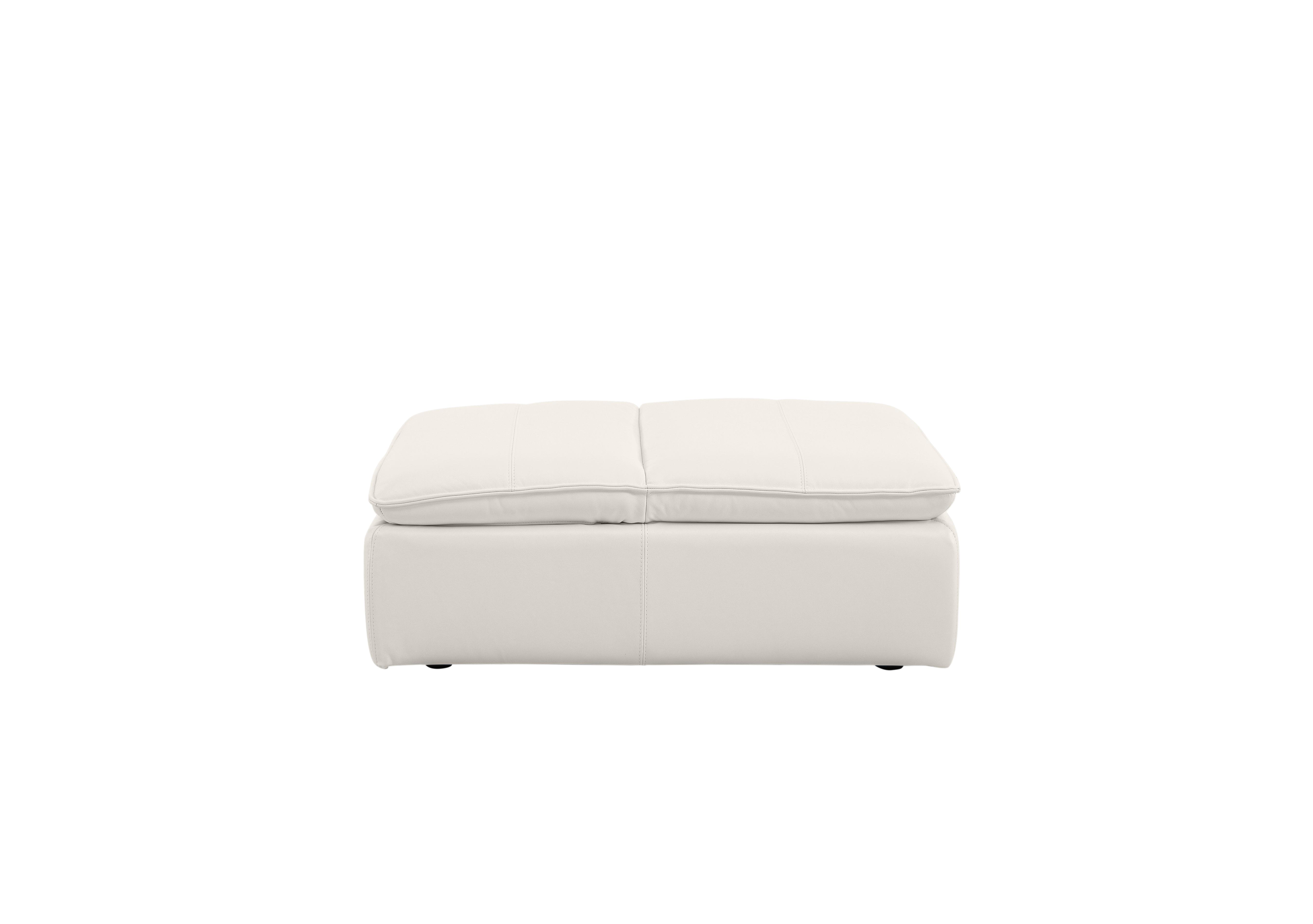 Starlight Express Leather Chair Footstool in Bv-744d Star White on Furniture Village