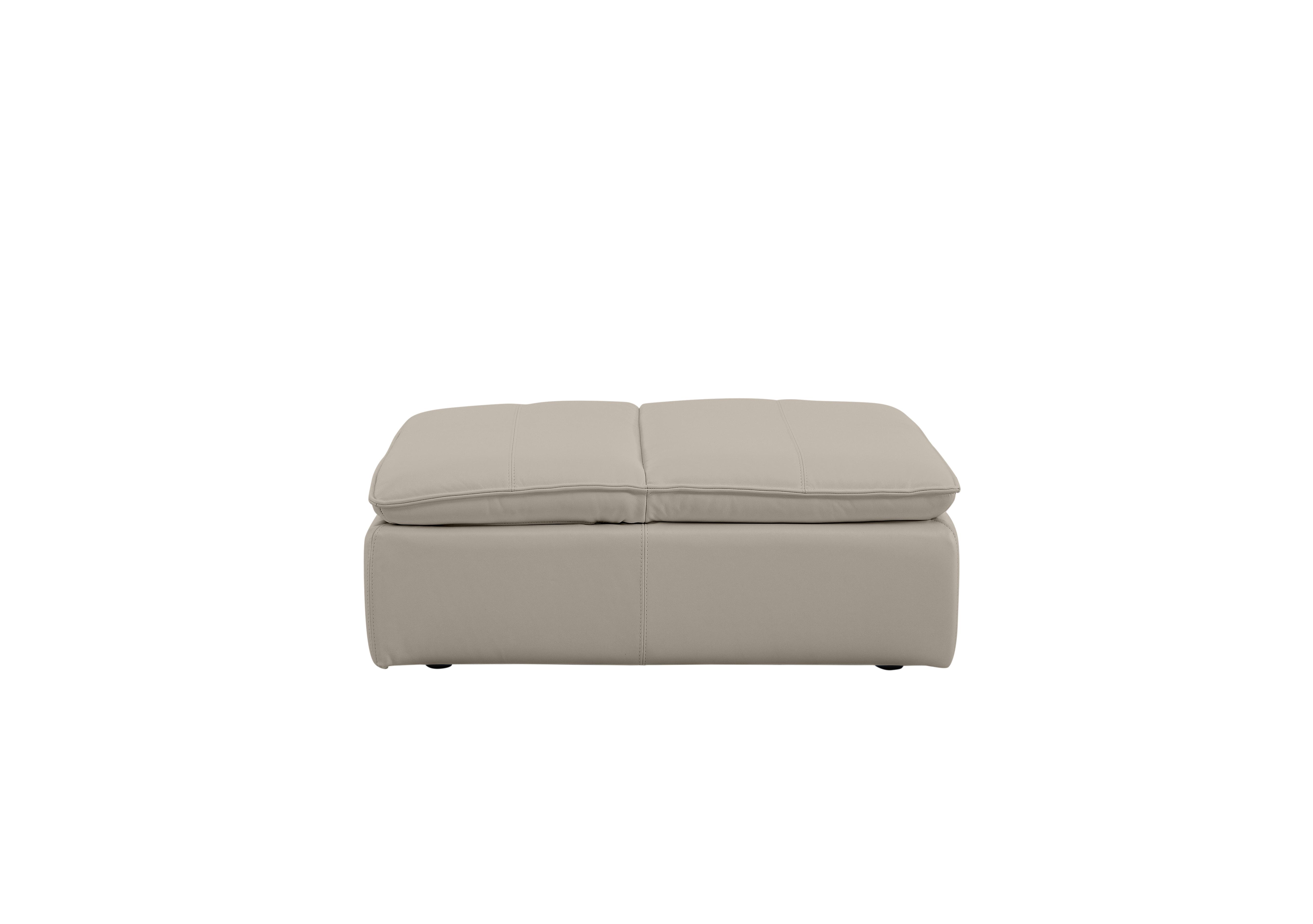 Starlight Express Leather Chair Footstool in Bv-946b Silver Grey on Furniture Village