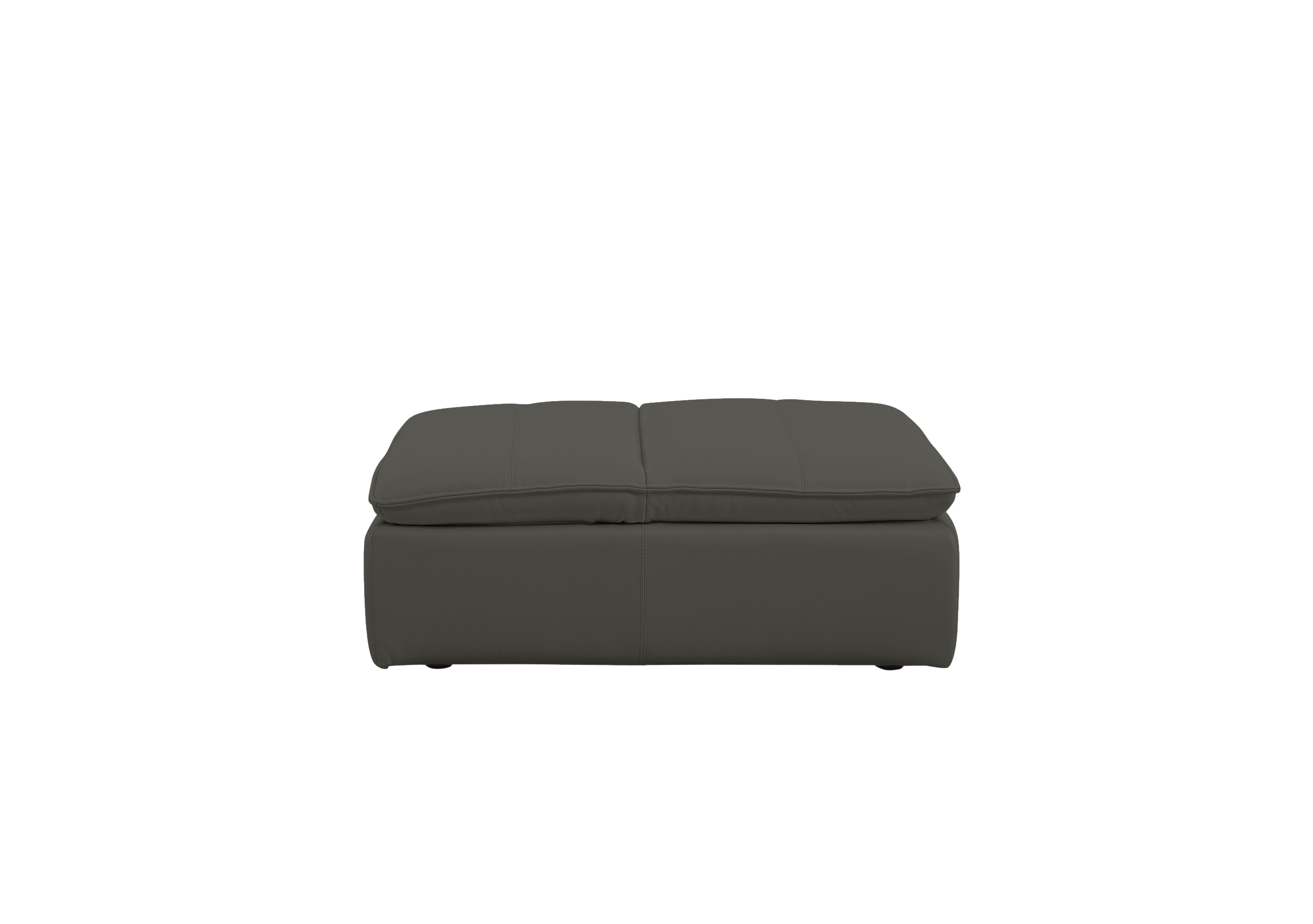 Starlight Express Leather Chair Footstool in Hw-088e Charcoal Gray on Furniture Village