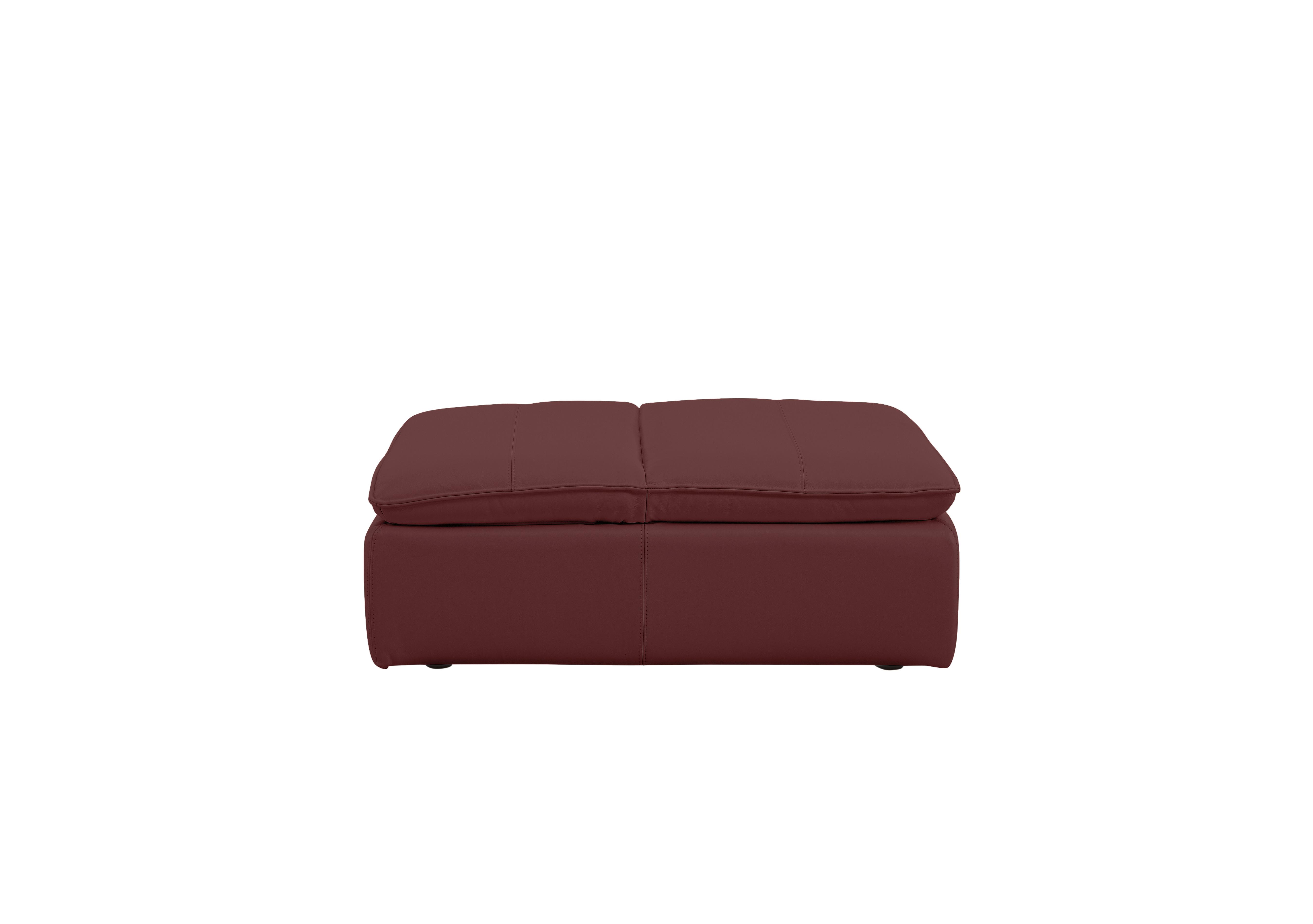 Starlight Express Leather Chair Footstool in Nc-035c Deep Red on Furniture Village