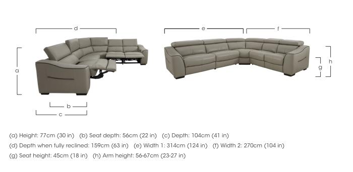 Elixir Leather Power Recliner Corner Sofa in  on Furniture Village