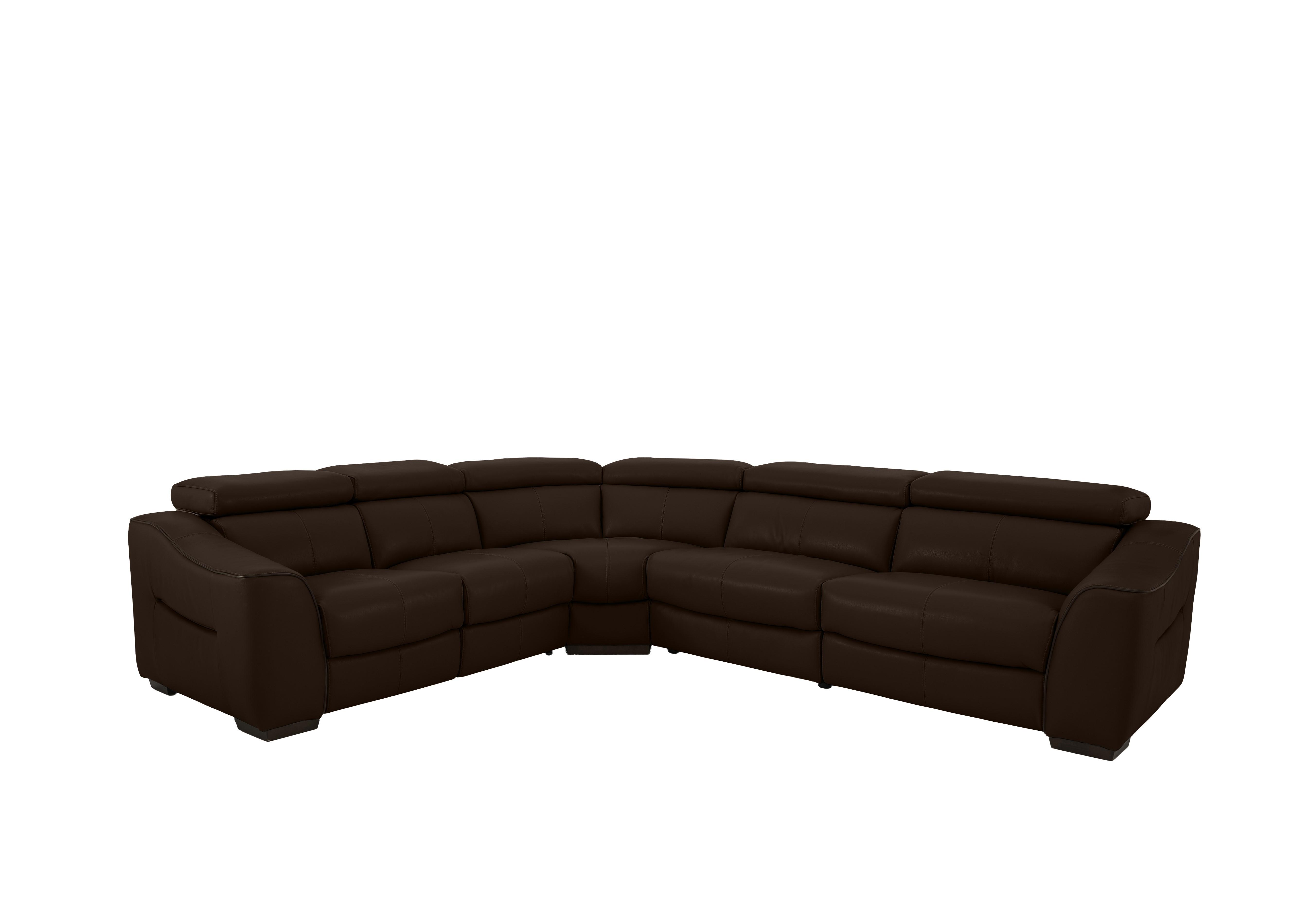 Elixir Leather Power Recliner Corner Sofa in Bv-1748 Dark Chocolate on Furniture Village