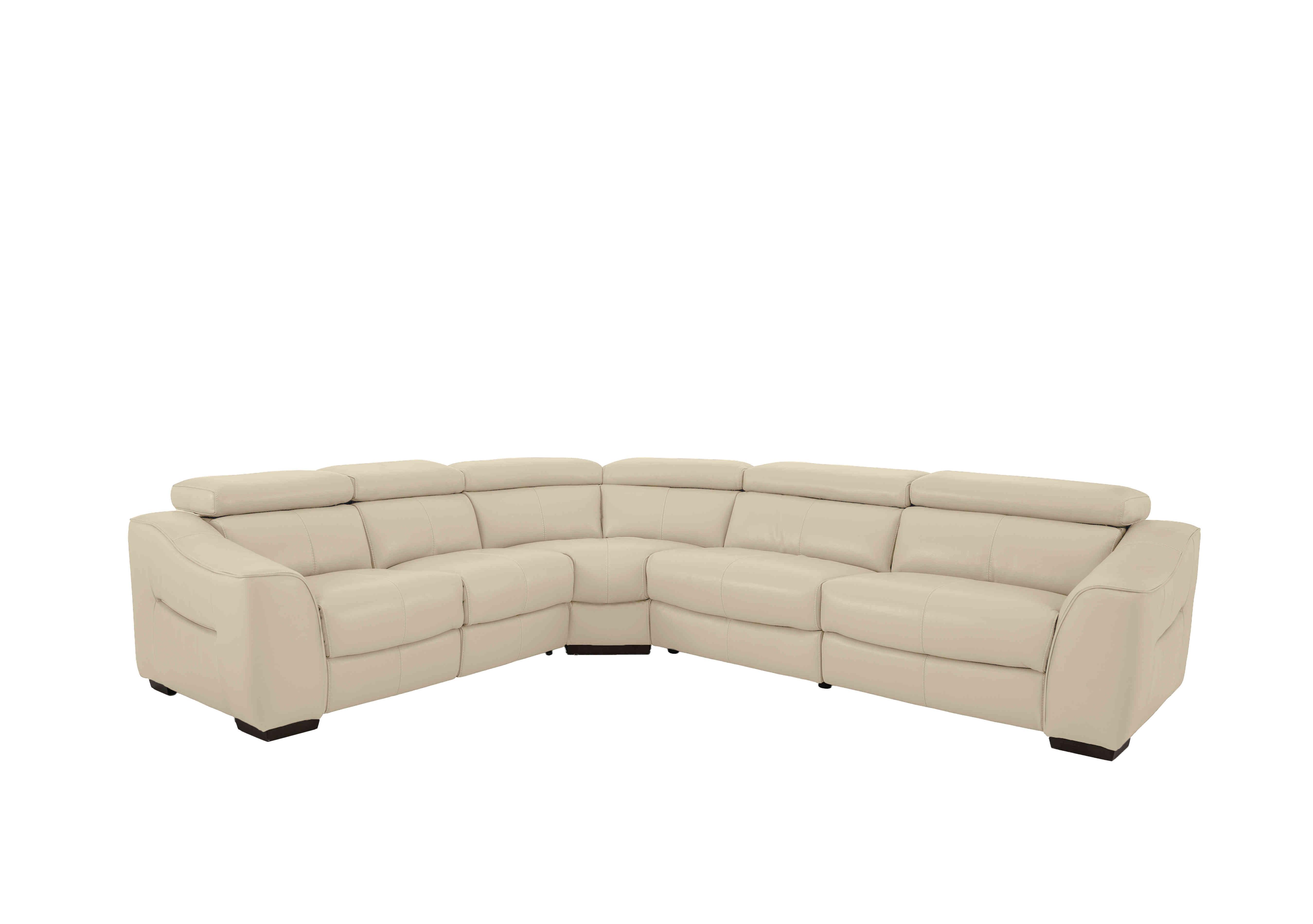 Elixir Leather Power Recliner Corner Sofa in Nc-862c Bisque on Furniture Village