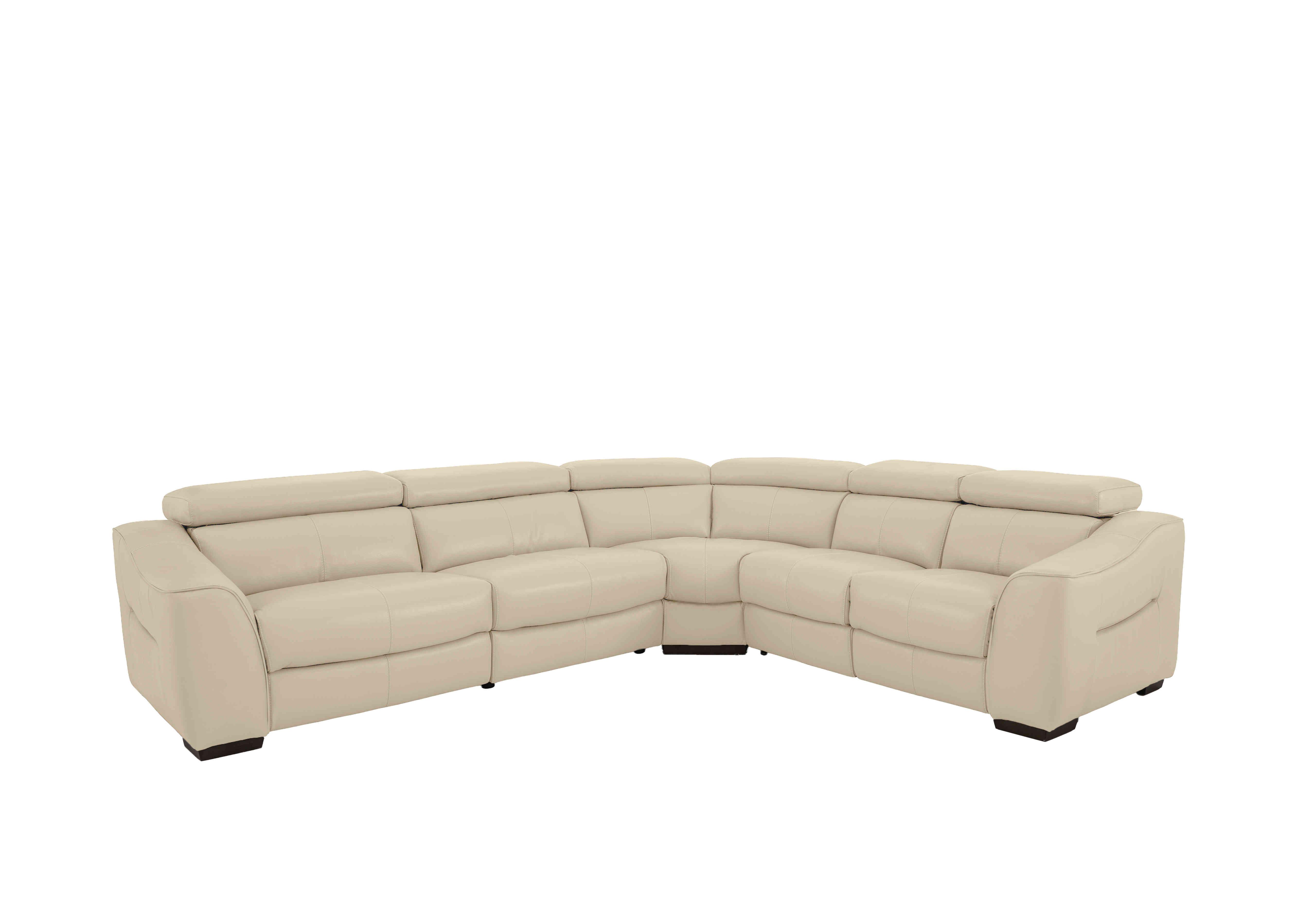Elixir Leather Power Recliner Corner Sofa in Nc-862c Bisque on Furniture Village