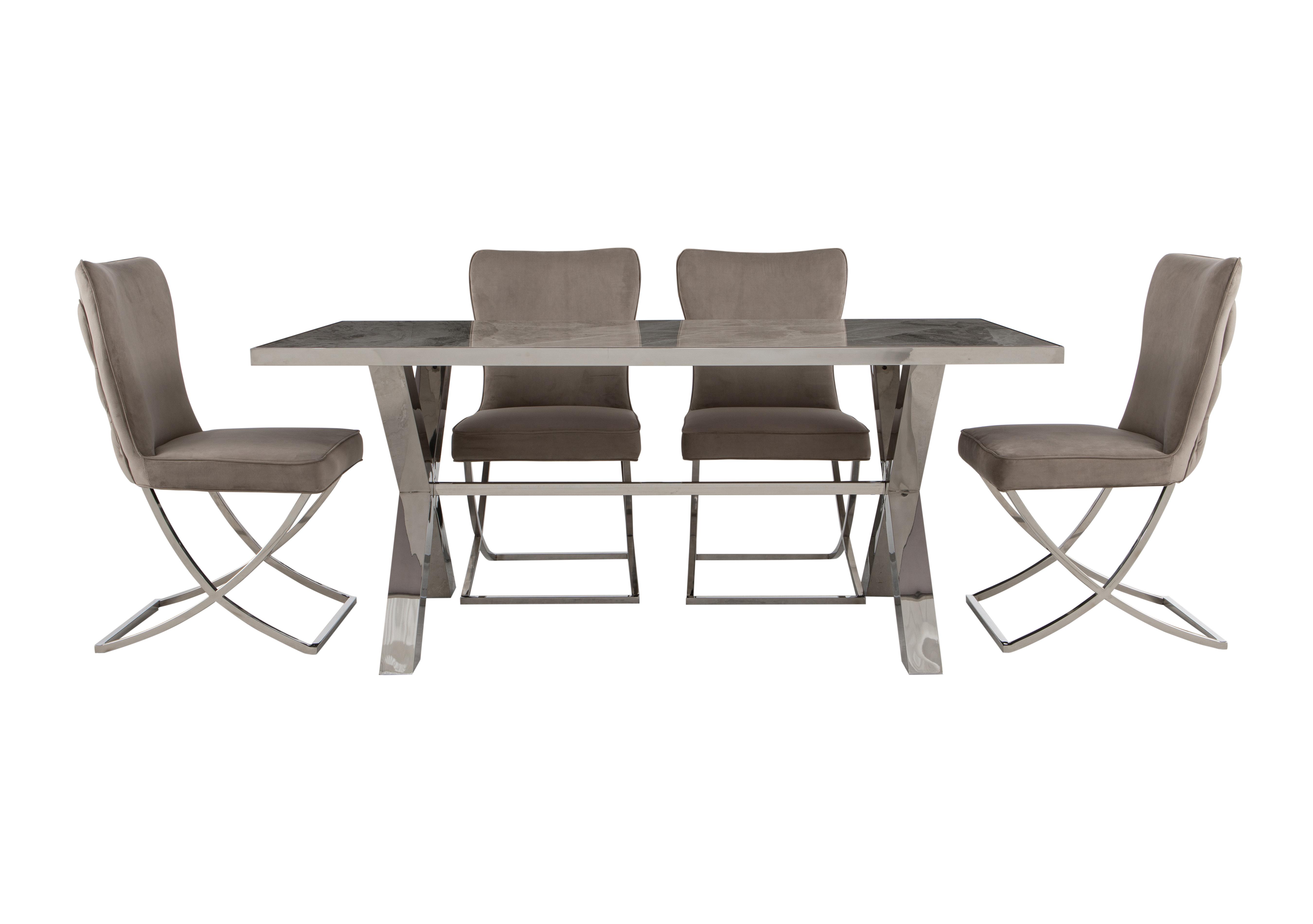 Vanquish Small Dining Table and 4 Dining Chairs in  on Furniture Village